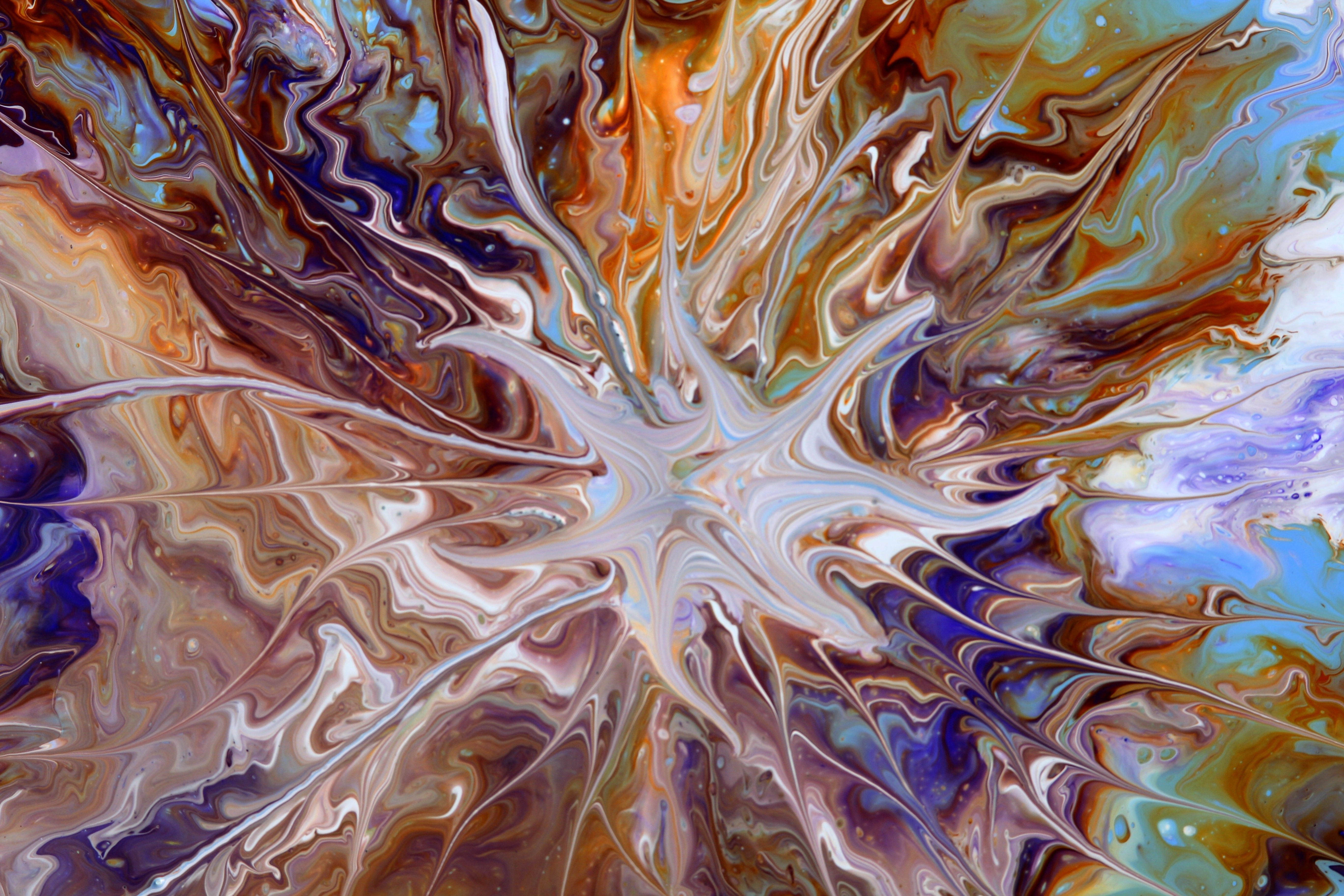 Vibrant Abstract Paint Swirl Art in Guaratuba · Free Stock Photo
