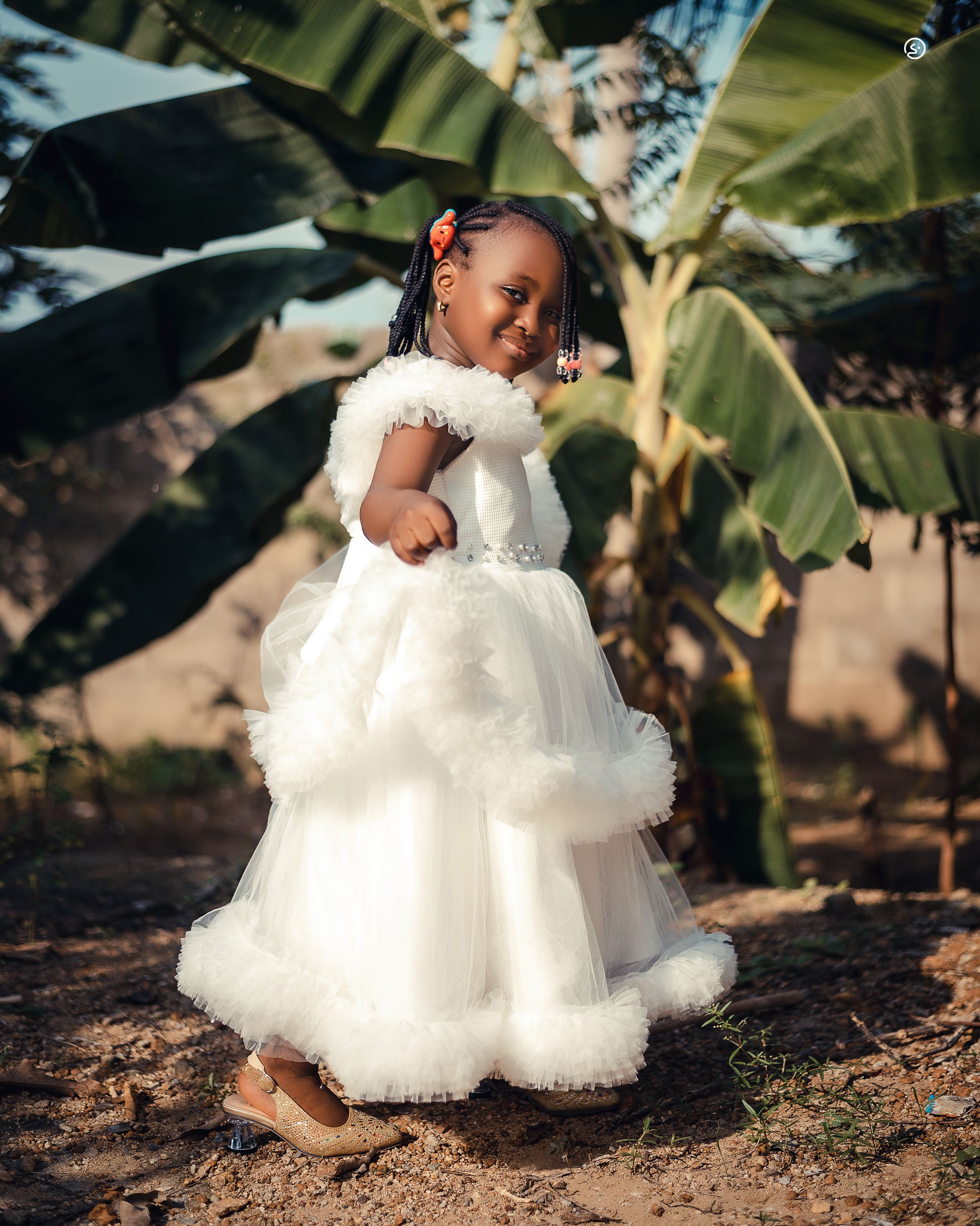 Young Girl in Elegant White Dress Outdoors · Free Stock Photo