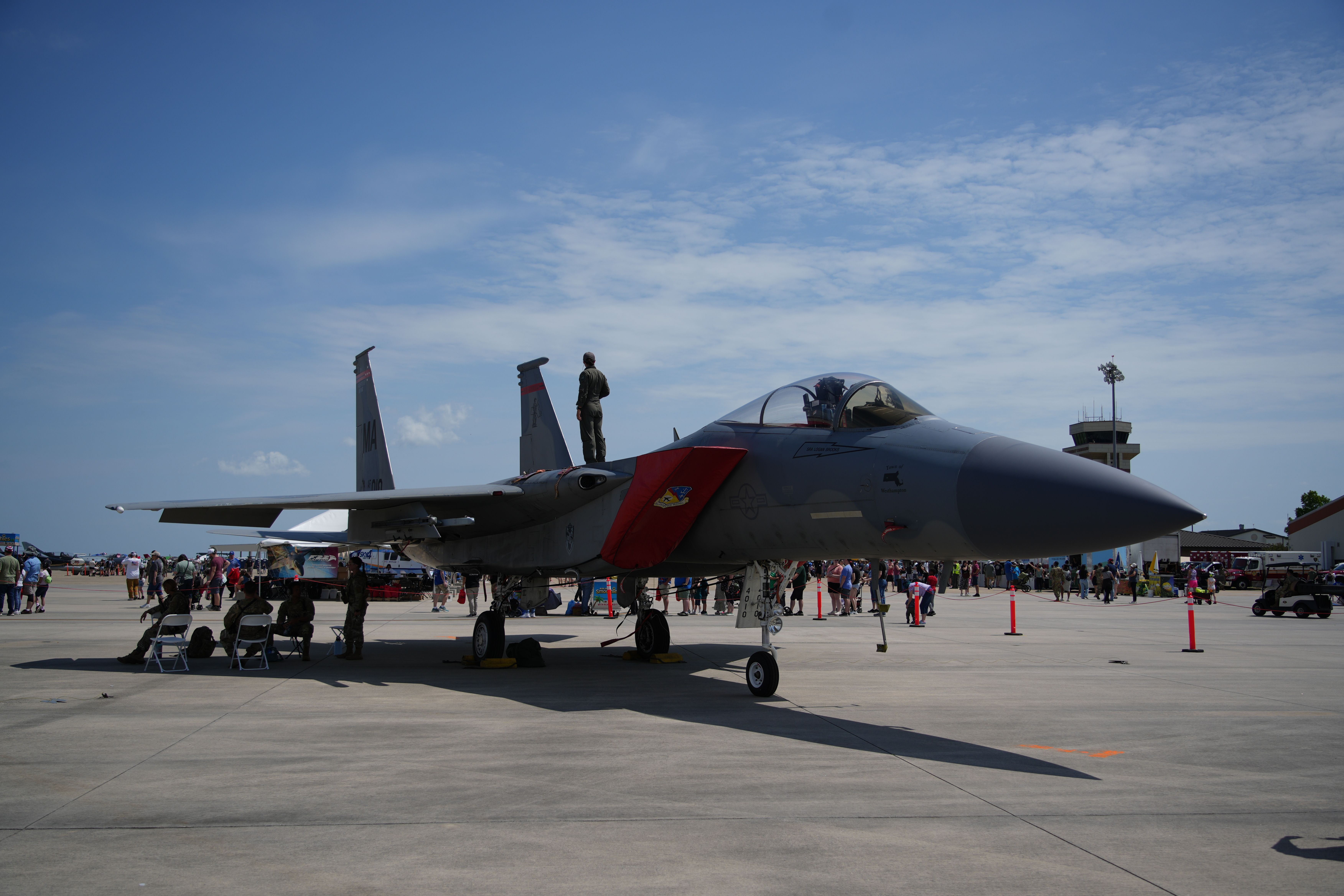 F-15 Fighter Jet on Display at Air Show · Free Stock Photo