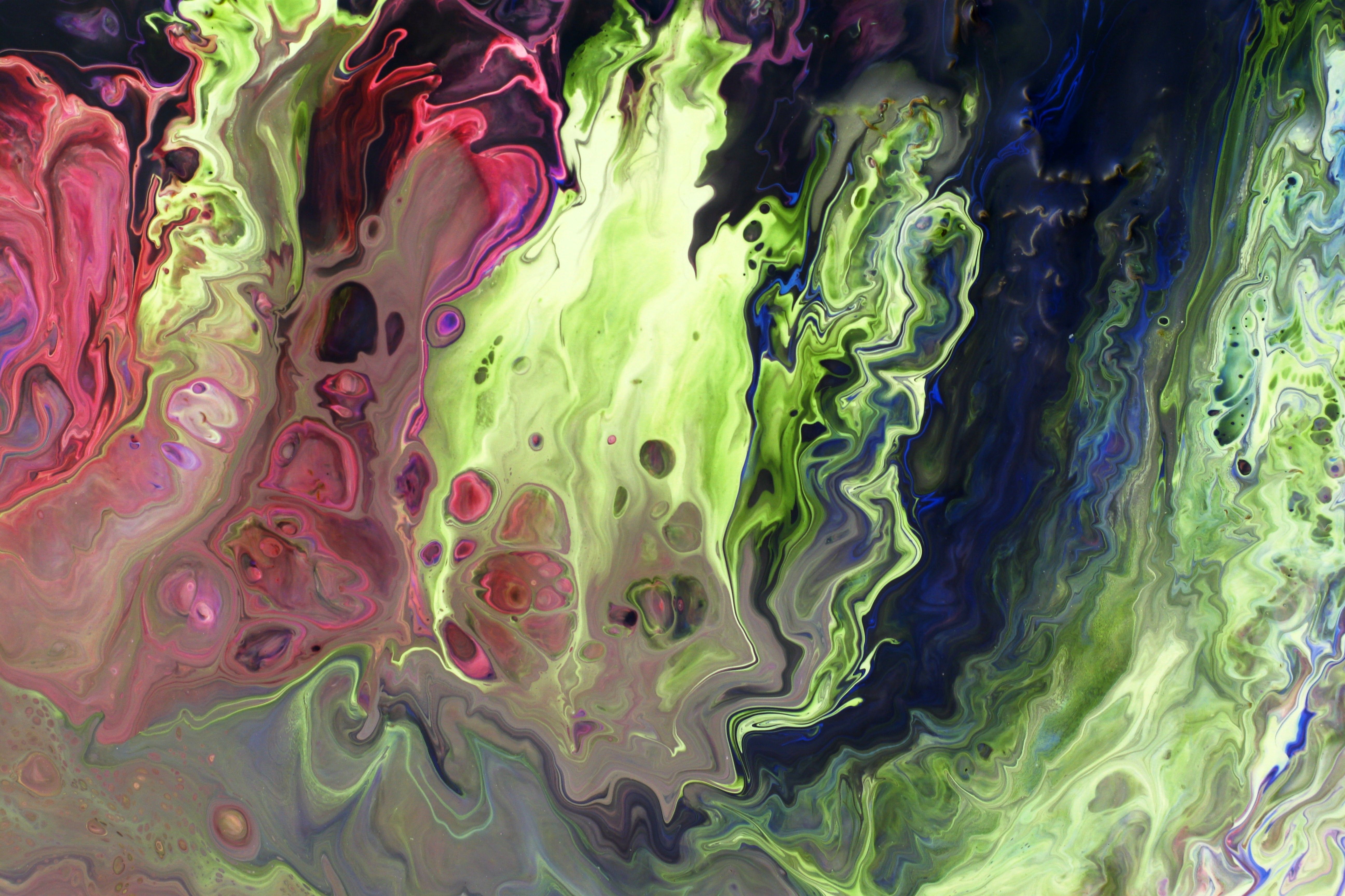 Vibrant Abstract Fluid Art Painting · Free Stock Photo
