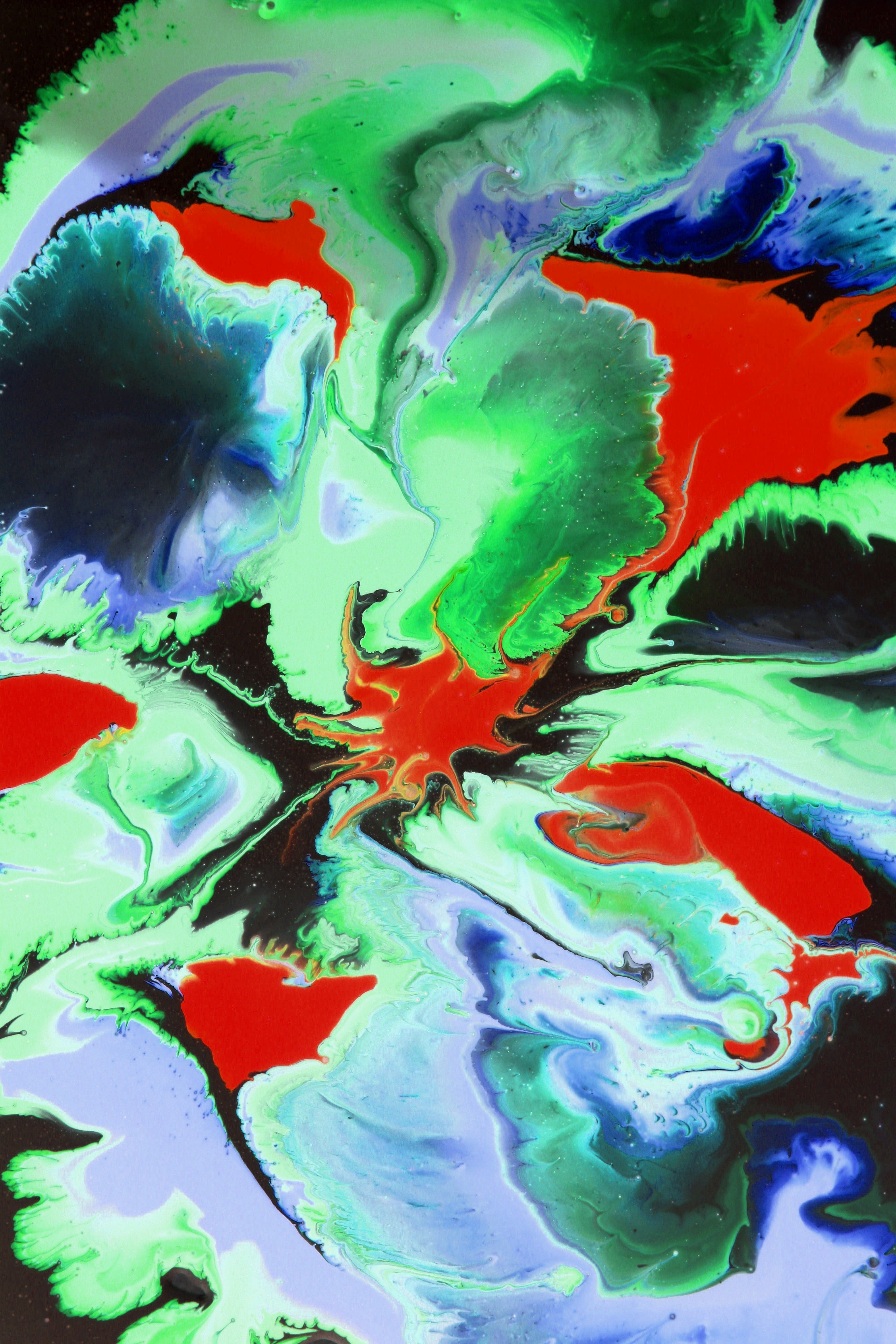 Vibrant Abstract Paint Swirl Design Art · Free Stock Photo
