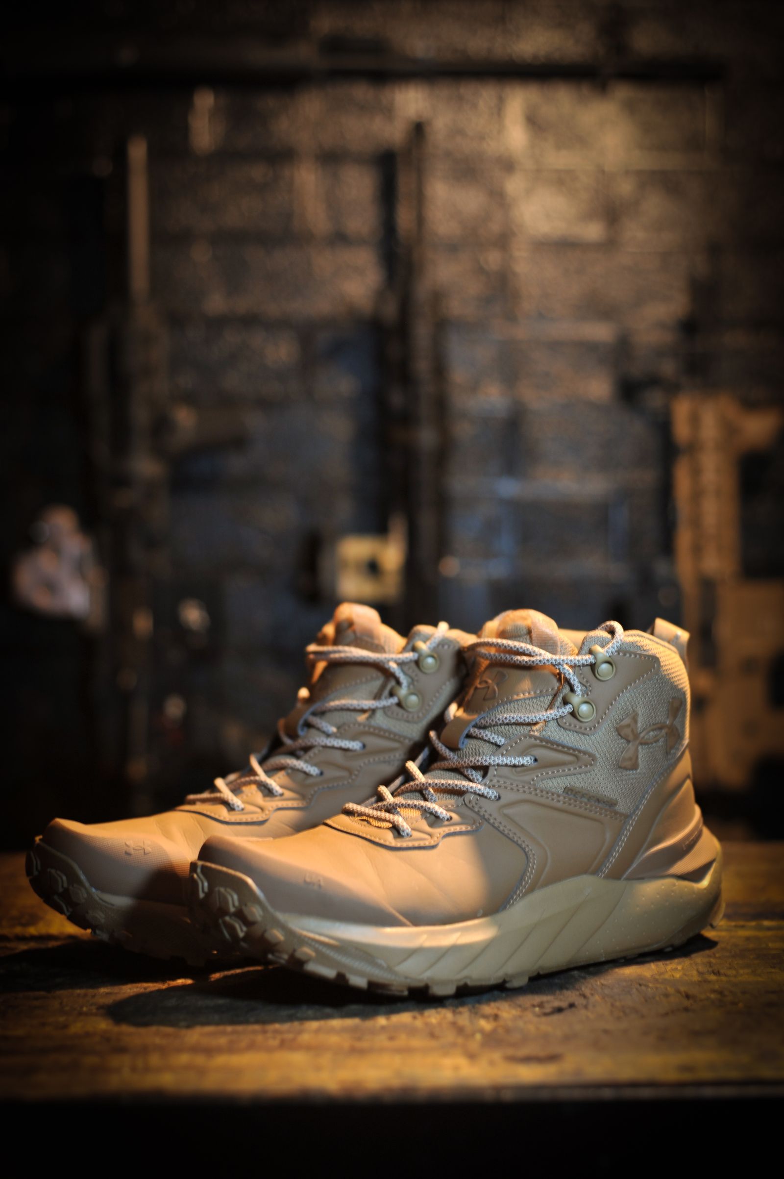 Tan tactical boots