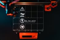 Top View of 3D Printer Build Plate in Workspace