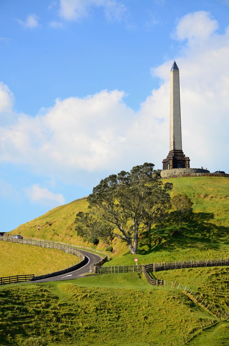 One Tree Hill monument in Auckland on a sunny day