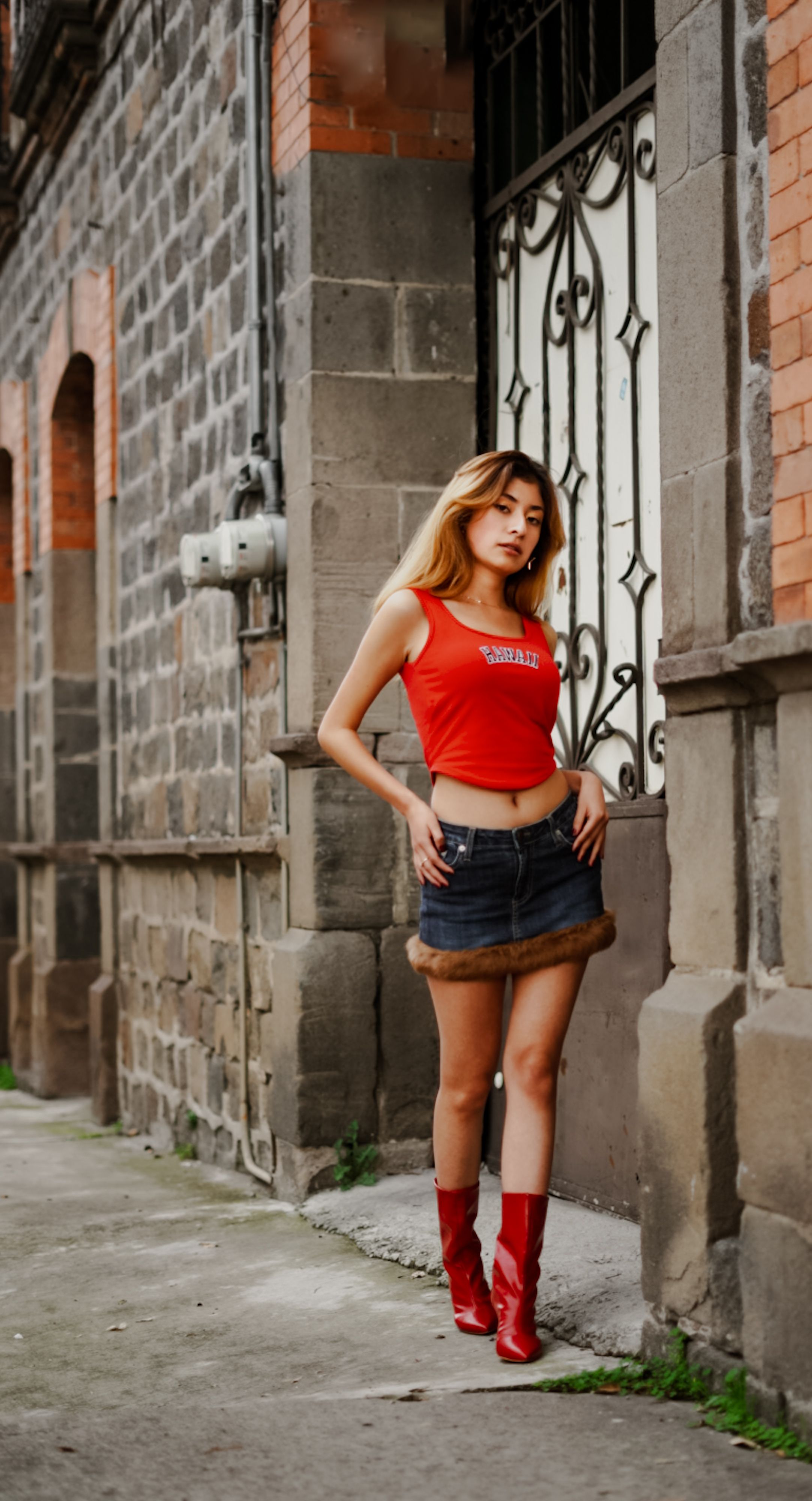 Saia Jeans Curta