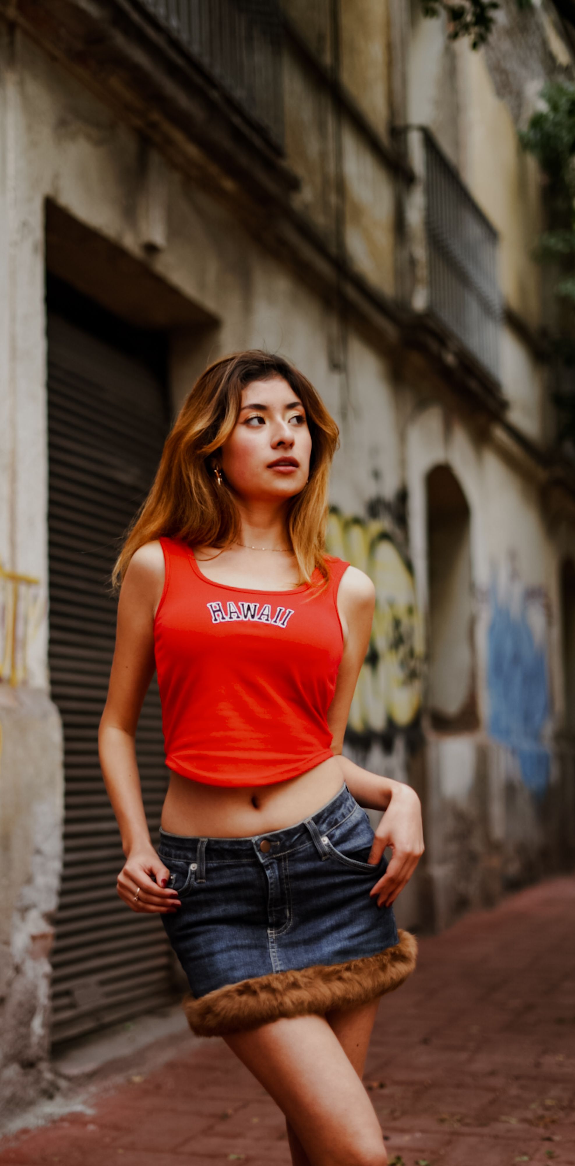 Saia Jeans Curta