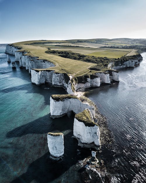 Cliff and Rock Formations on Sea