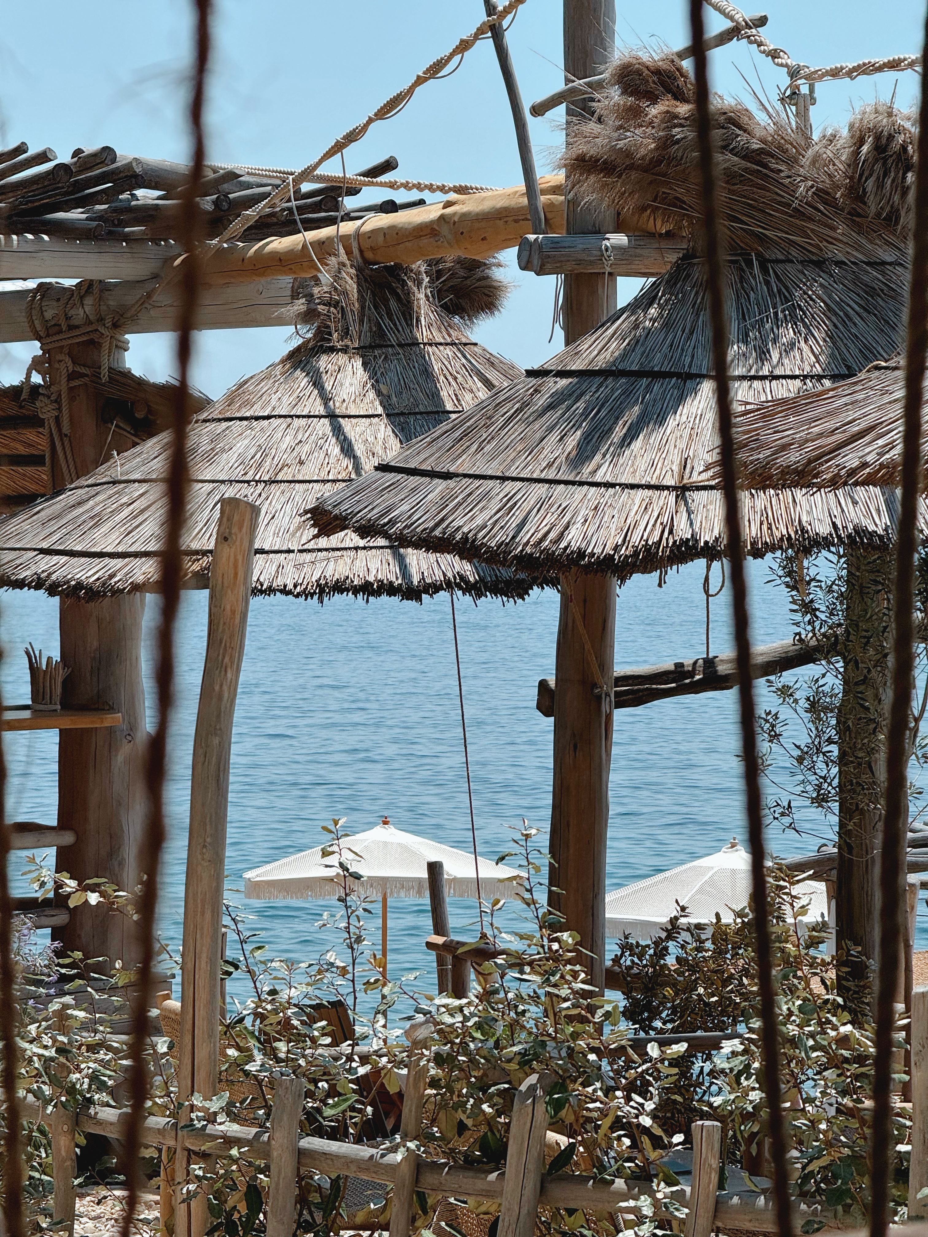 Rustic Beach Huts Overlooking Adriatic Sea · Free Stock Photo