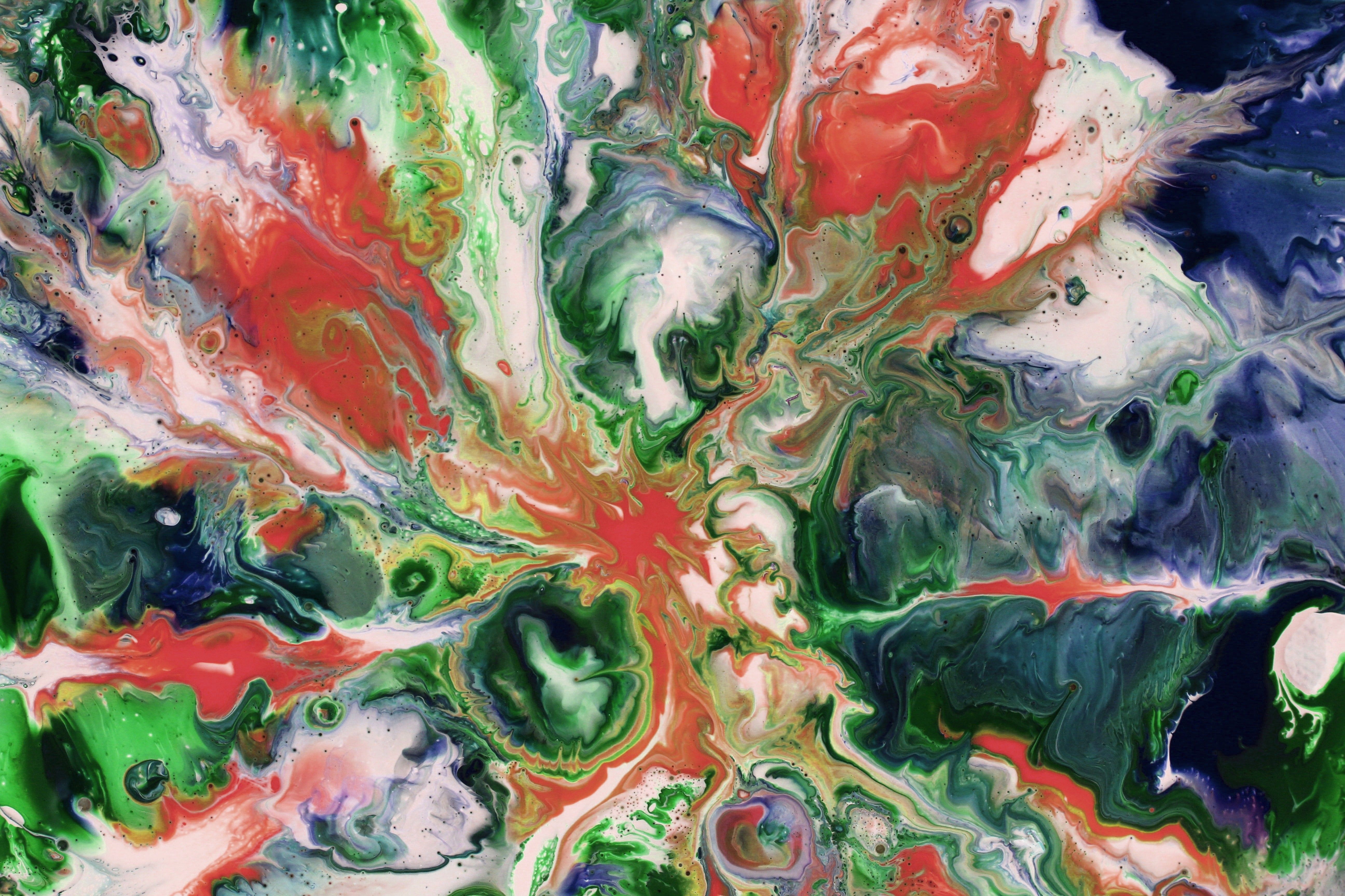 Vibrant Abstract Fluid Art Painting · Free Stock Photo