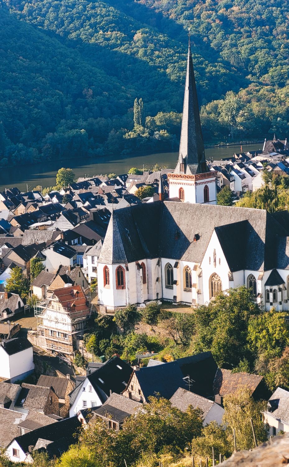 Stempeda Aerial View of Church in German Village Landscape · Free Stock Photo