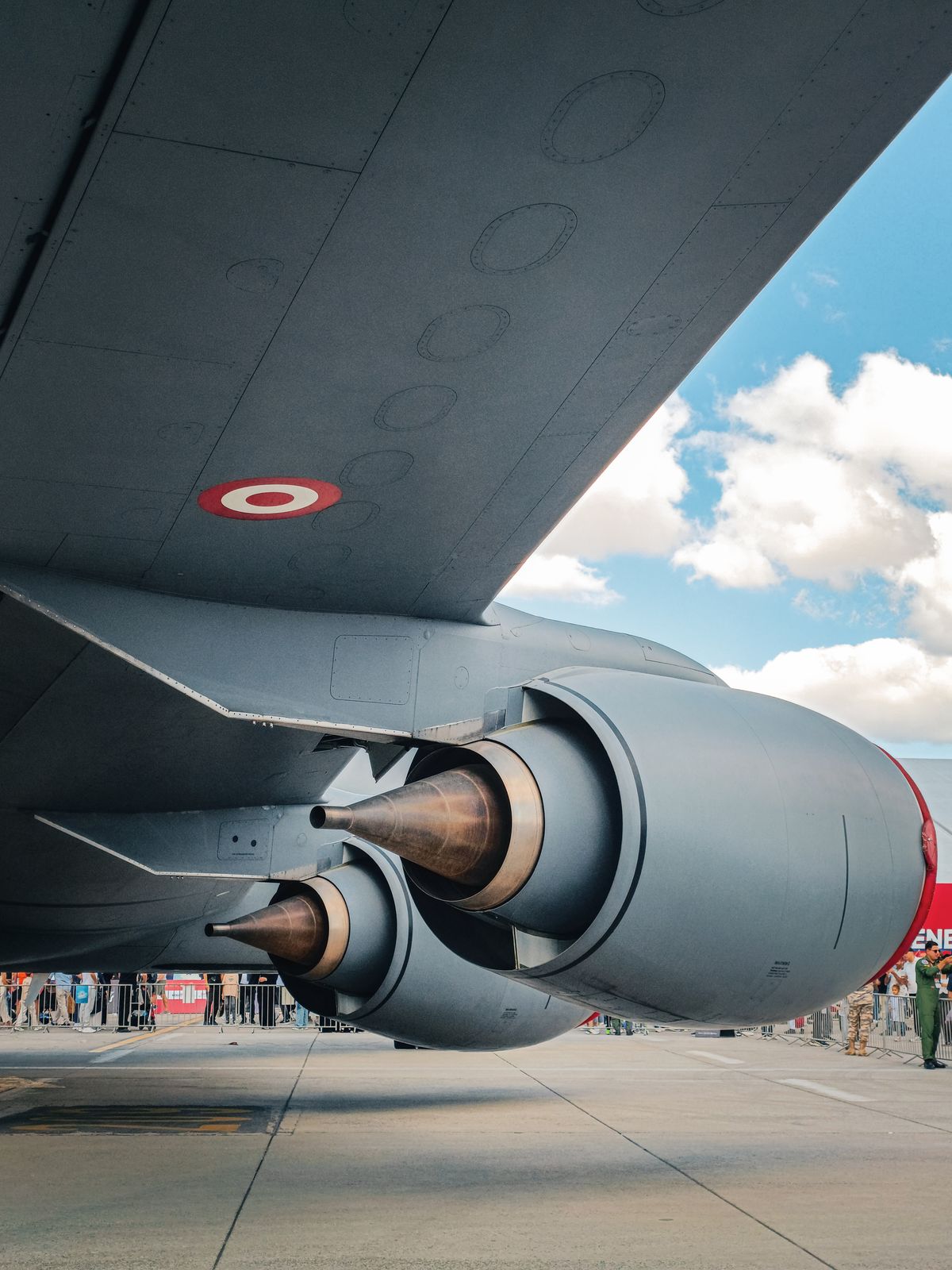 Racket Jet Rackets under Wing of Fighter · Free Stock Photo
