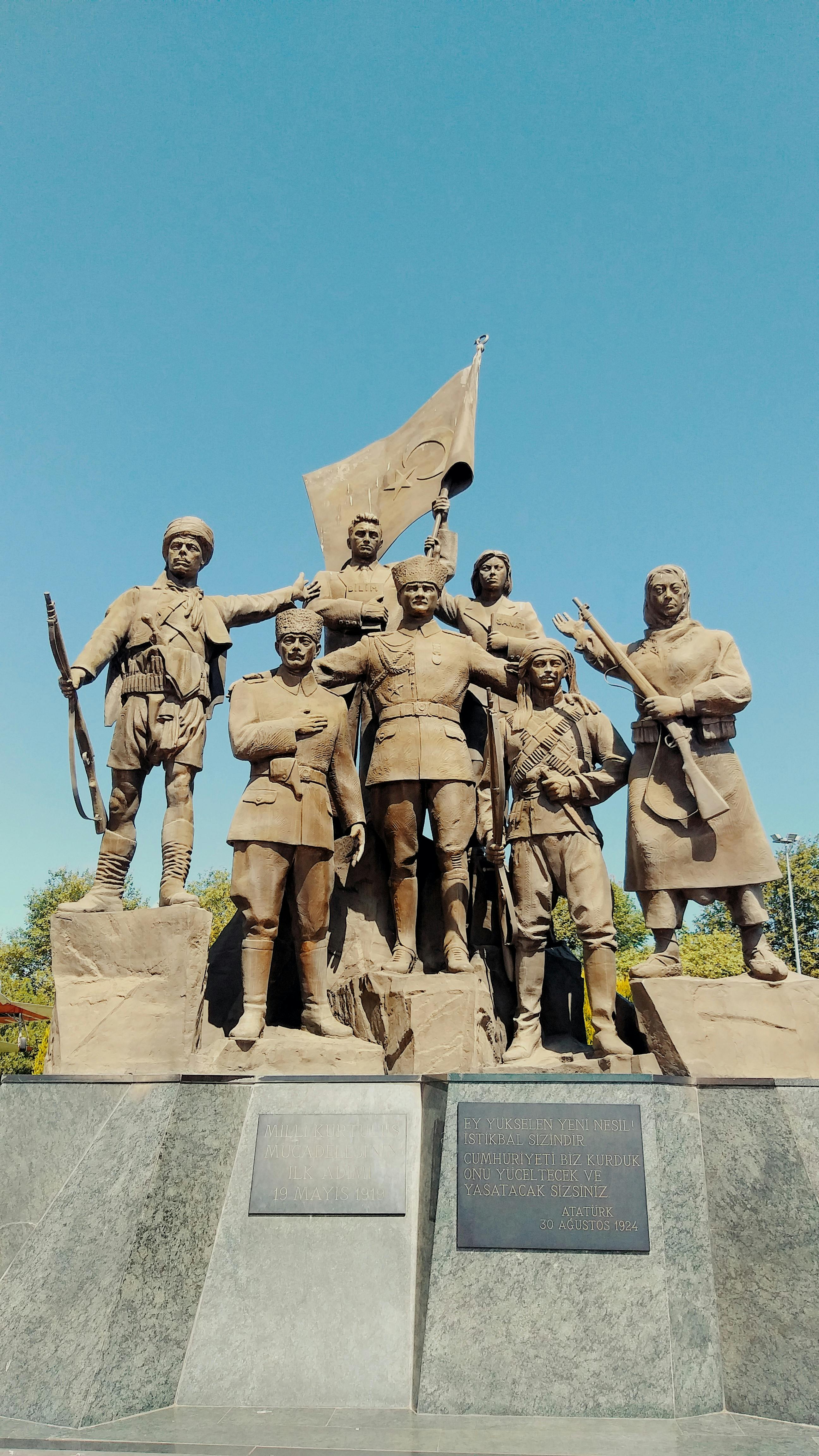 Monument Depicting Turkish National Heroes · Free Stock Photo