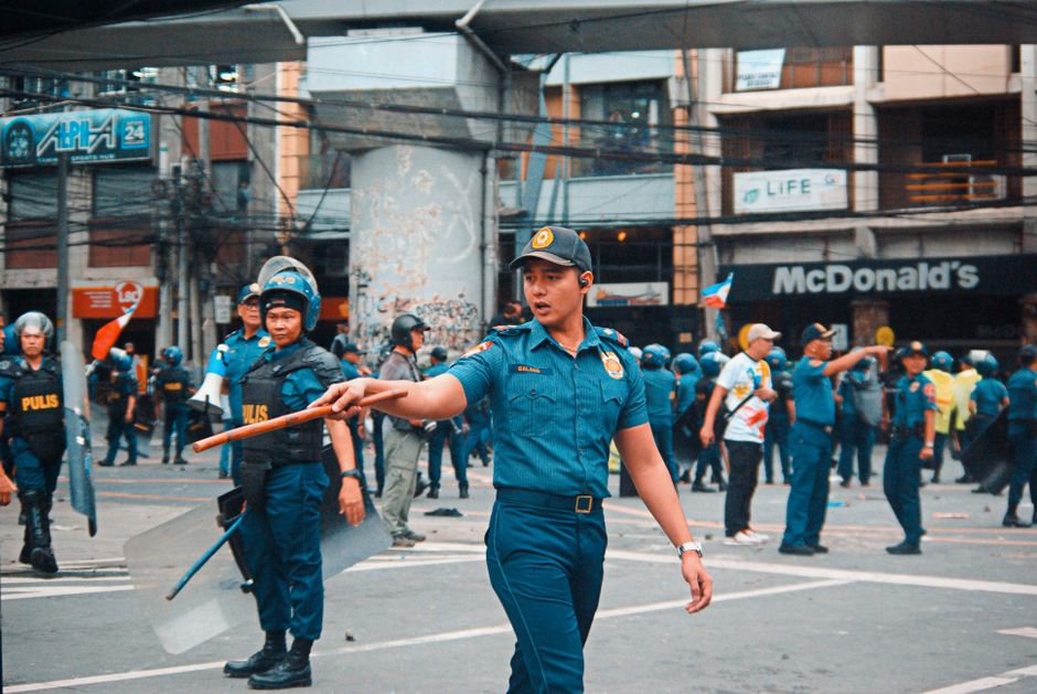 police officer uniform protest