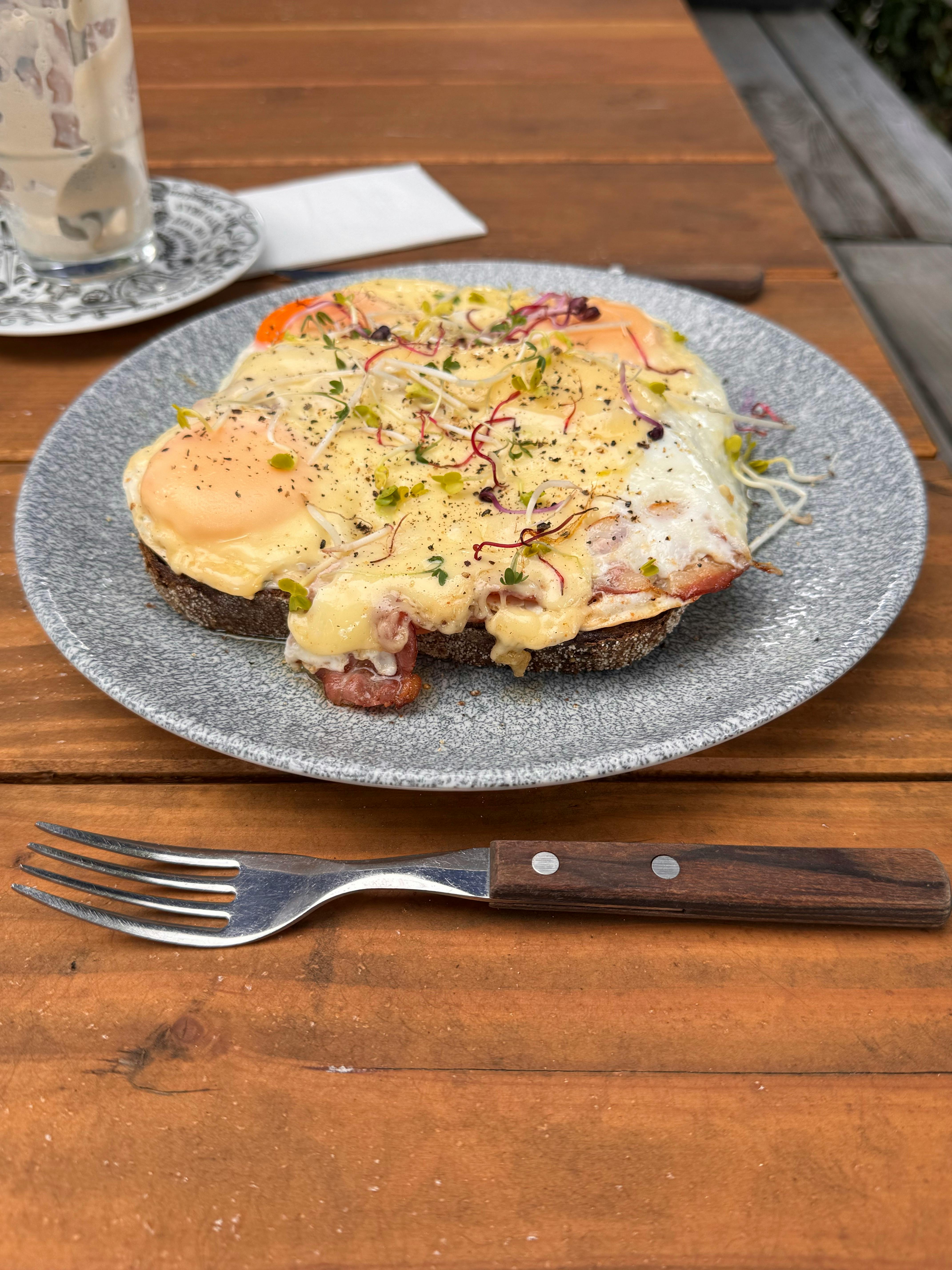 Open-Faced Egg and Potato Sandwich