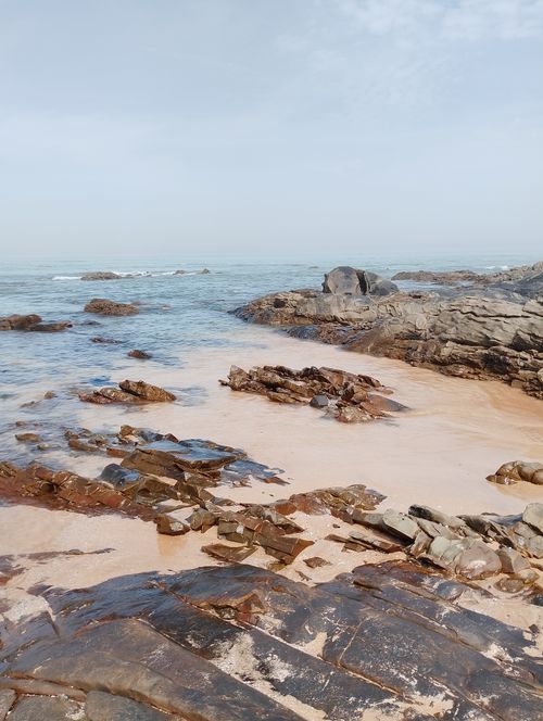 Free Explore the rugged and picturesque coastal landscape of Casablanca, Morocco, featuring rocky shores and clear waters. Stock Photo