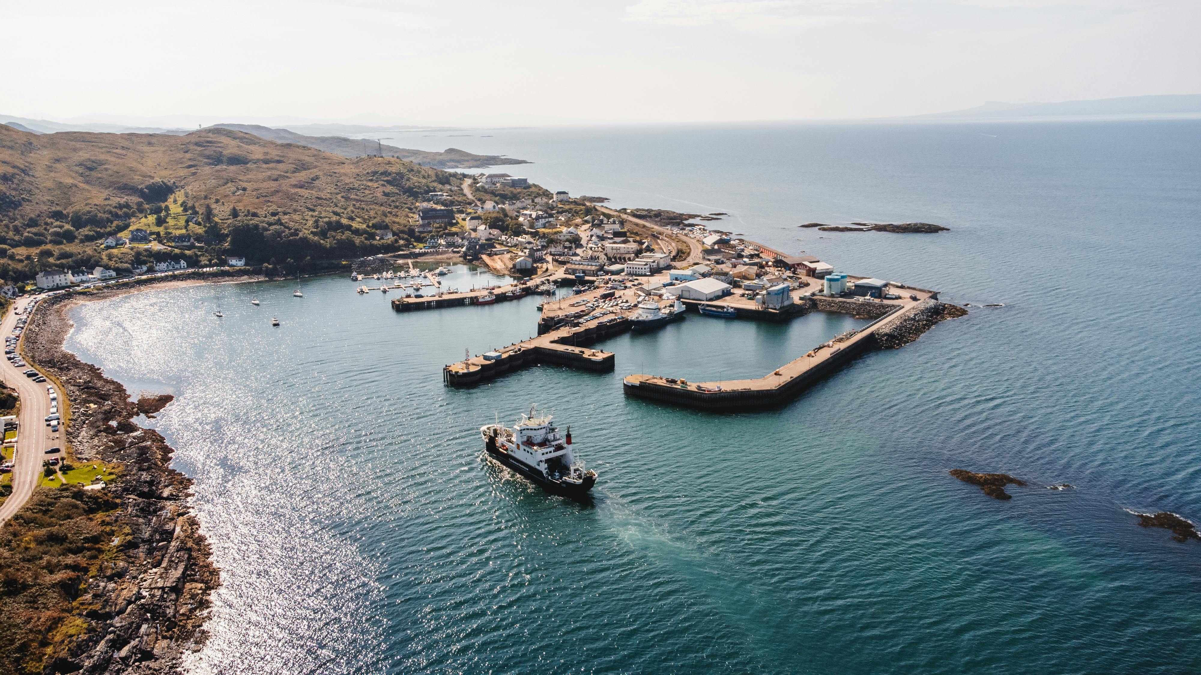 Promotional Image of a local scottish island town.