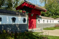 Traditional Chinese Architectural Gate in Moscow Park