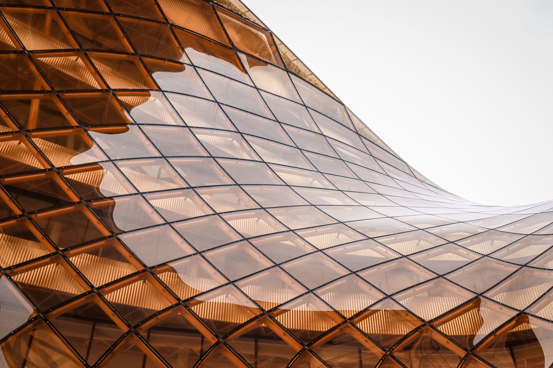 Dynamic architectural structure with a flowing design in Malmö, Sweden.