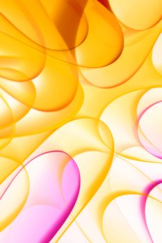 Dynamic abstract composition with flowing colorful shapes and vibrant tones.
