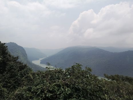 Breathtaking view of Jog Falls with lush greenery and mountains in the Western Ghats.