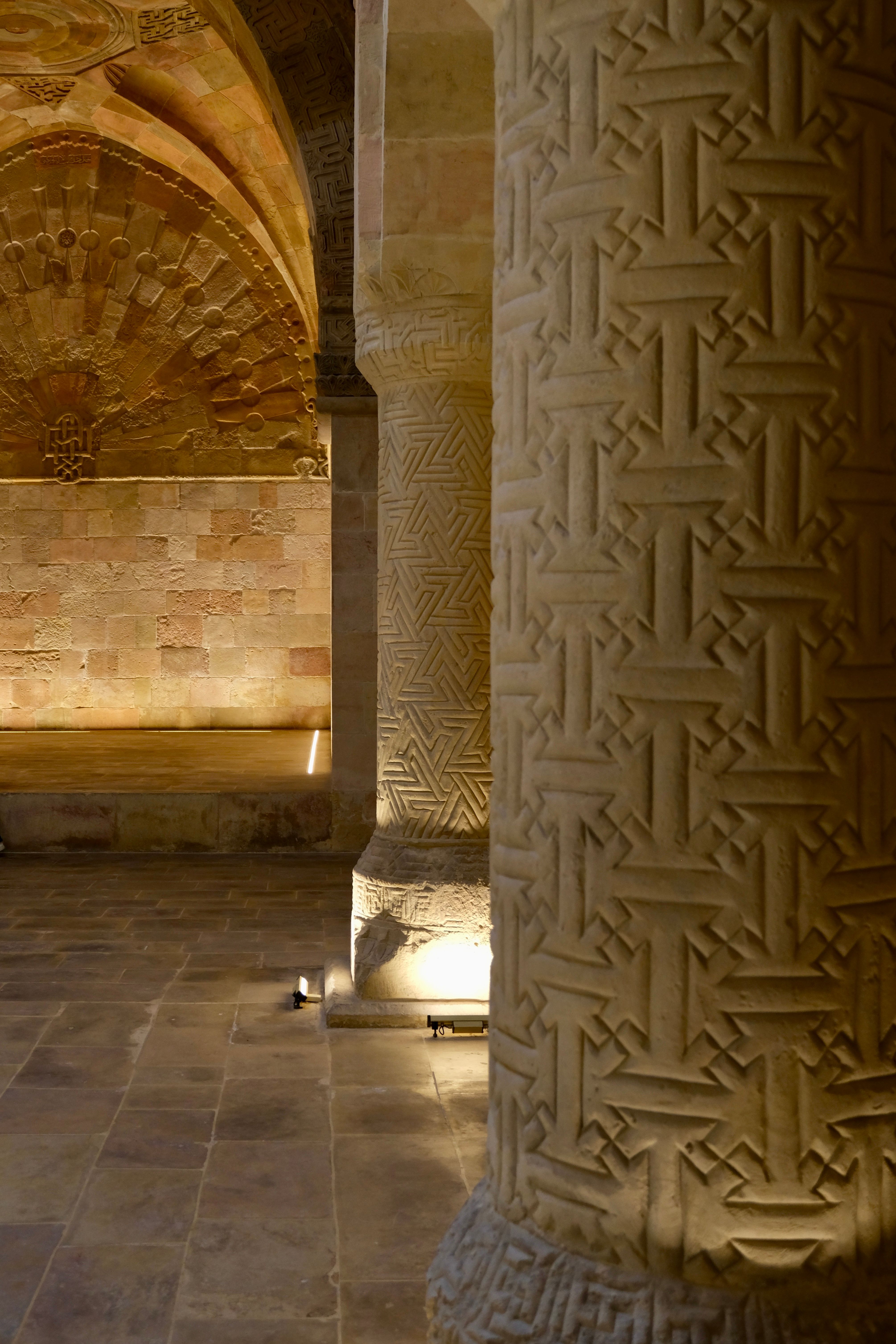 Intricately Carved Ancient Stone Columns in Historic Architecture ...