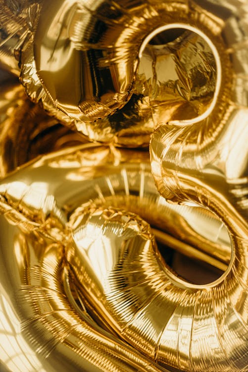 Free Gold-colored Balloons Stock Photo