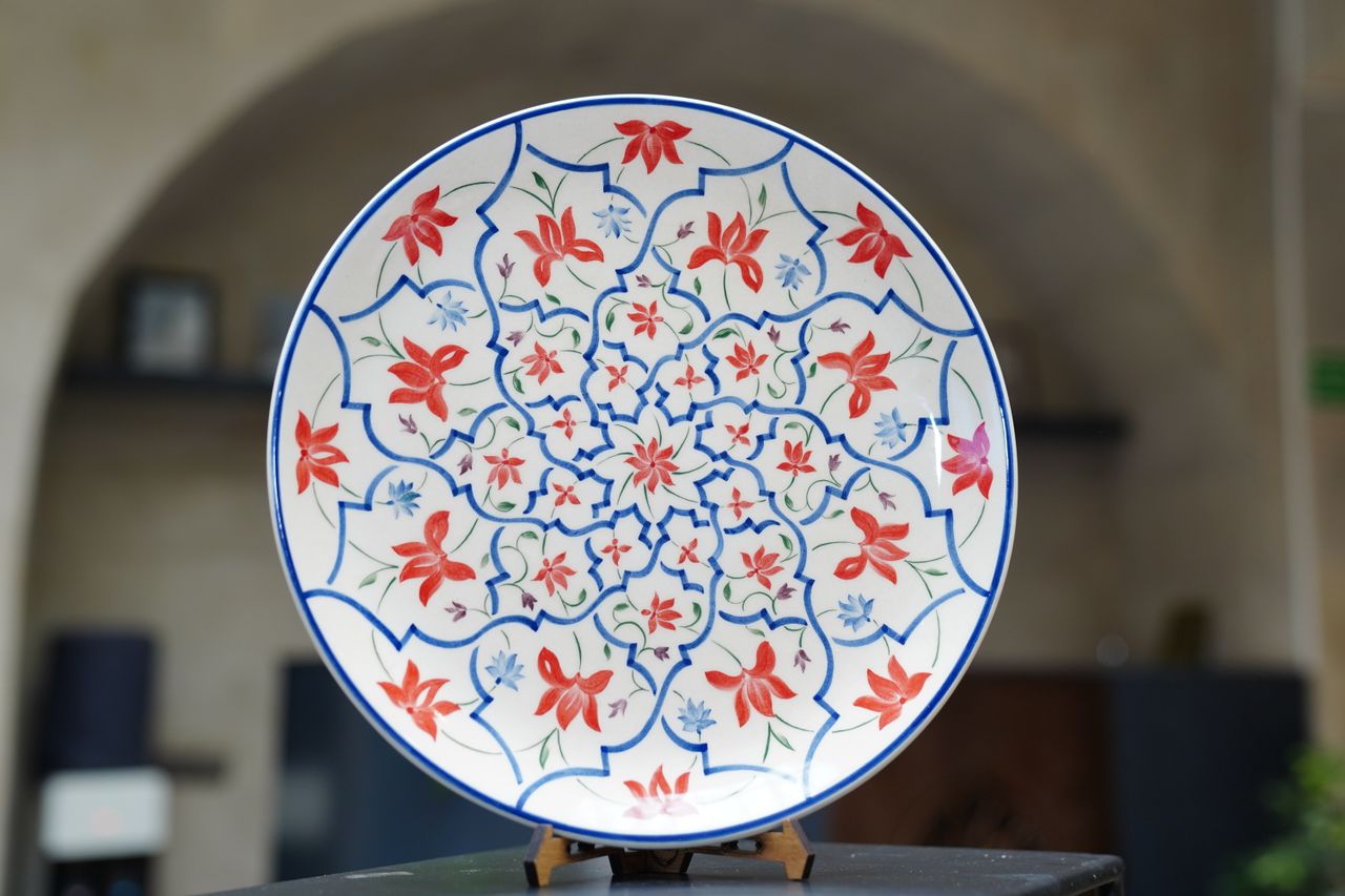 Hand-painted ceramic plate