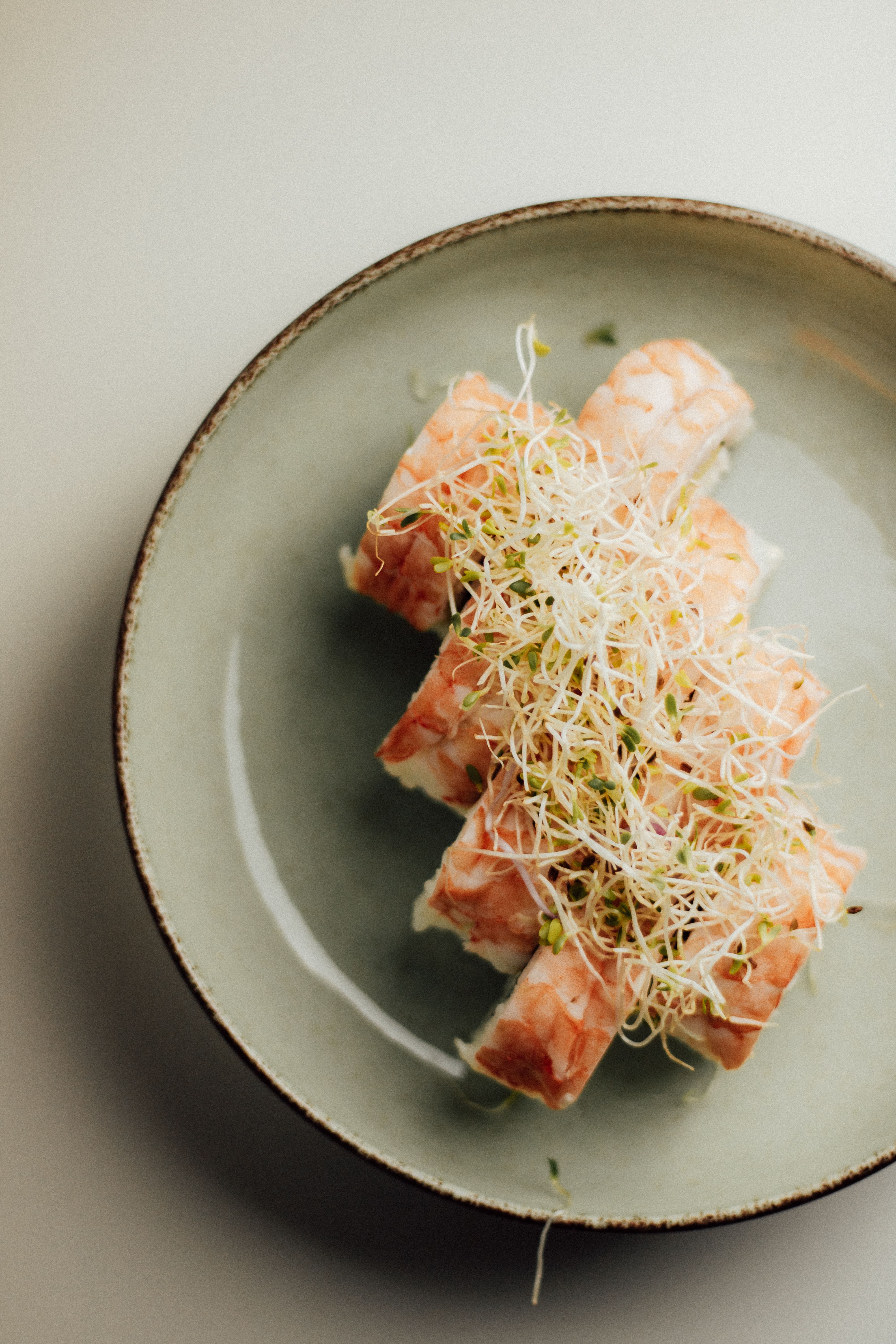 Delicious Salmon Sushi Rolls with Sprouts · Free Stock Photo