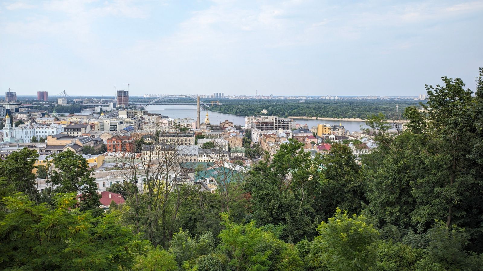 Панорама Києва та Дніпра