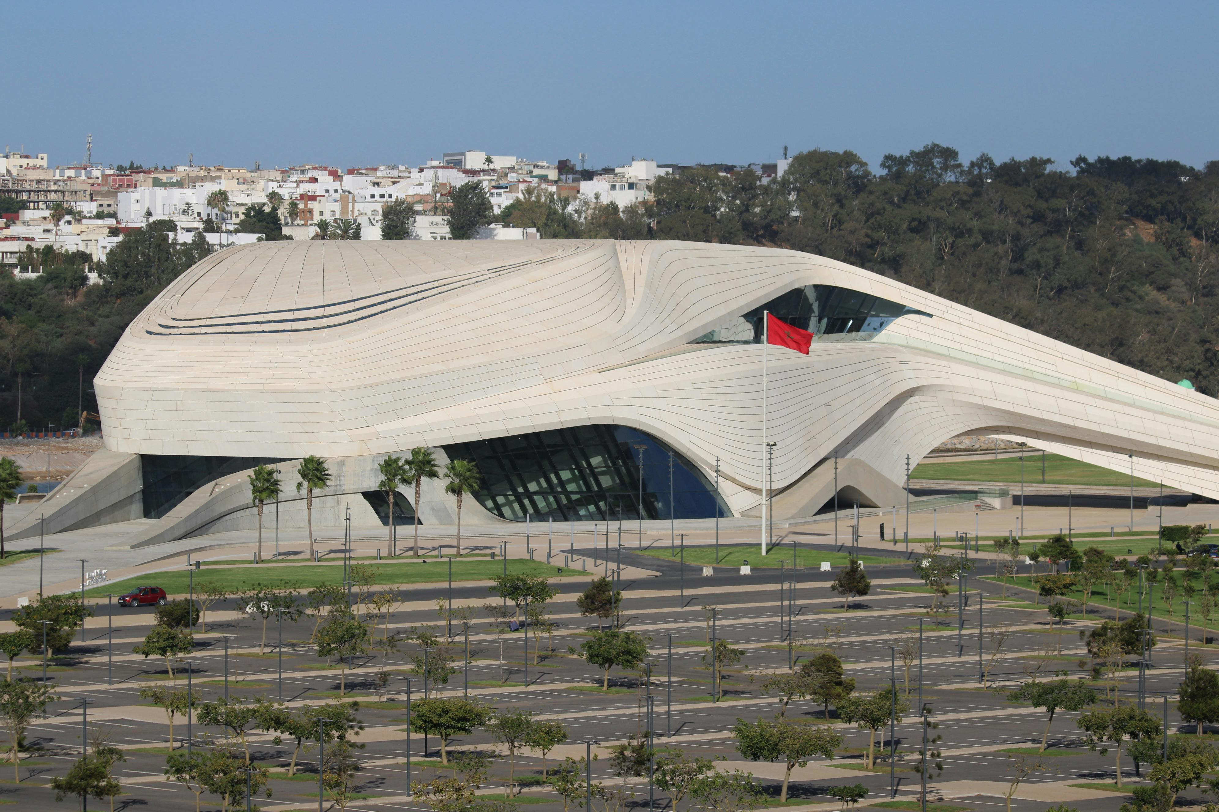 Free A stunning architectural view of the Grand Theatre in Rabat, showcasing modern design in Morocco. Stock Photo