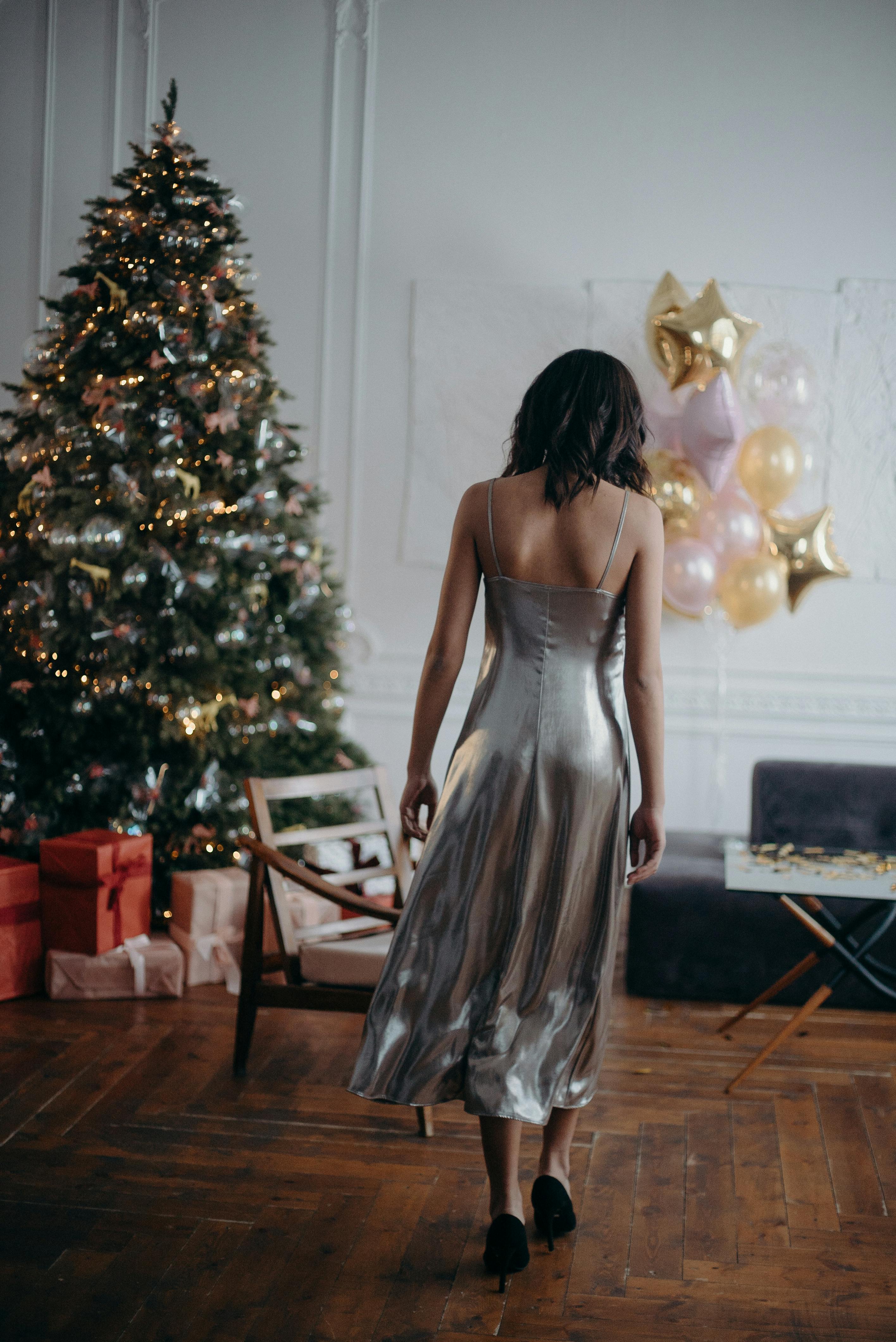 Grey christmas outlet dress