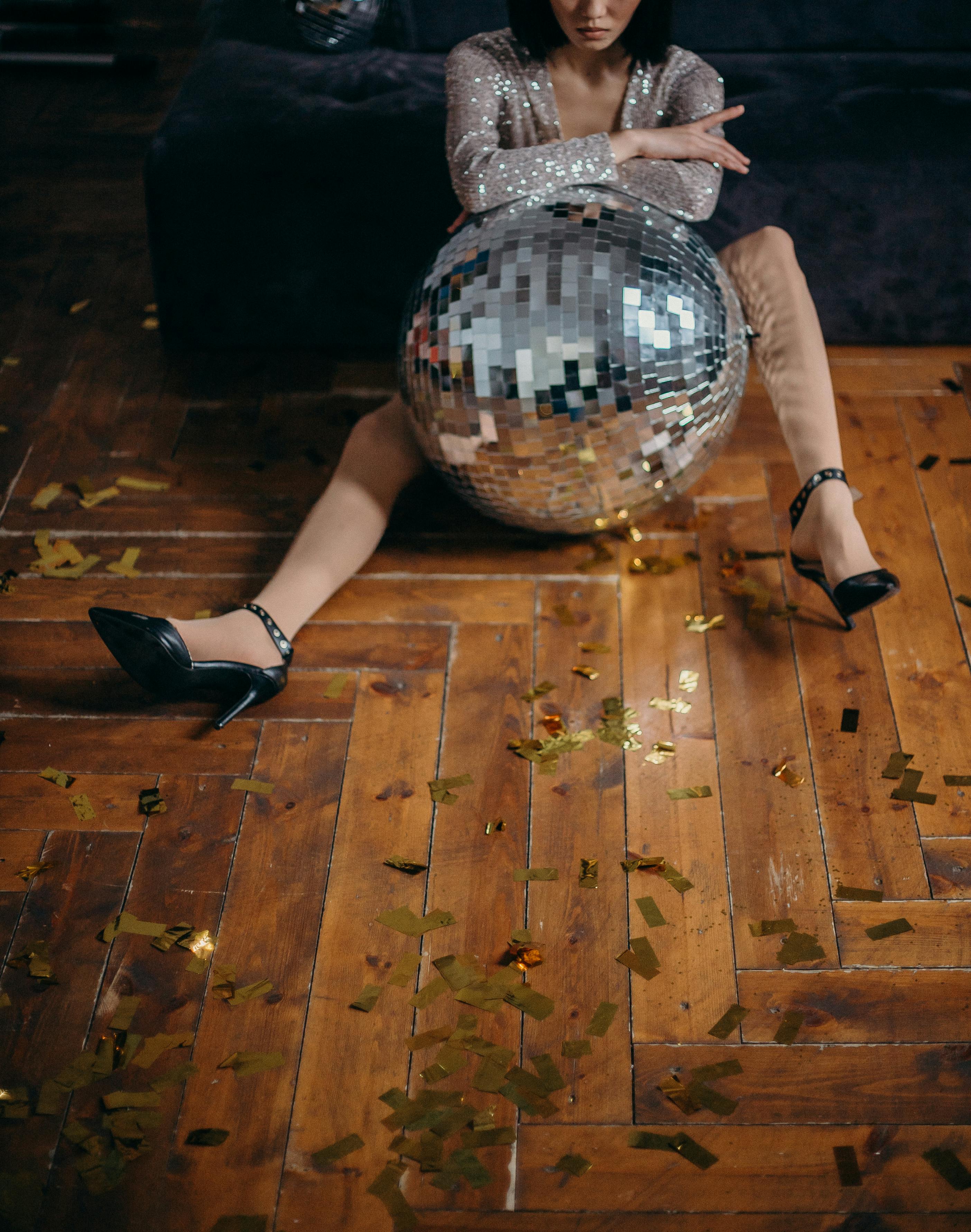 woman sitting on floor