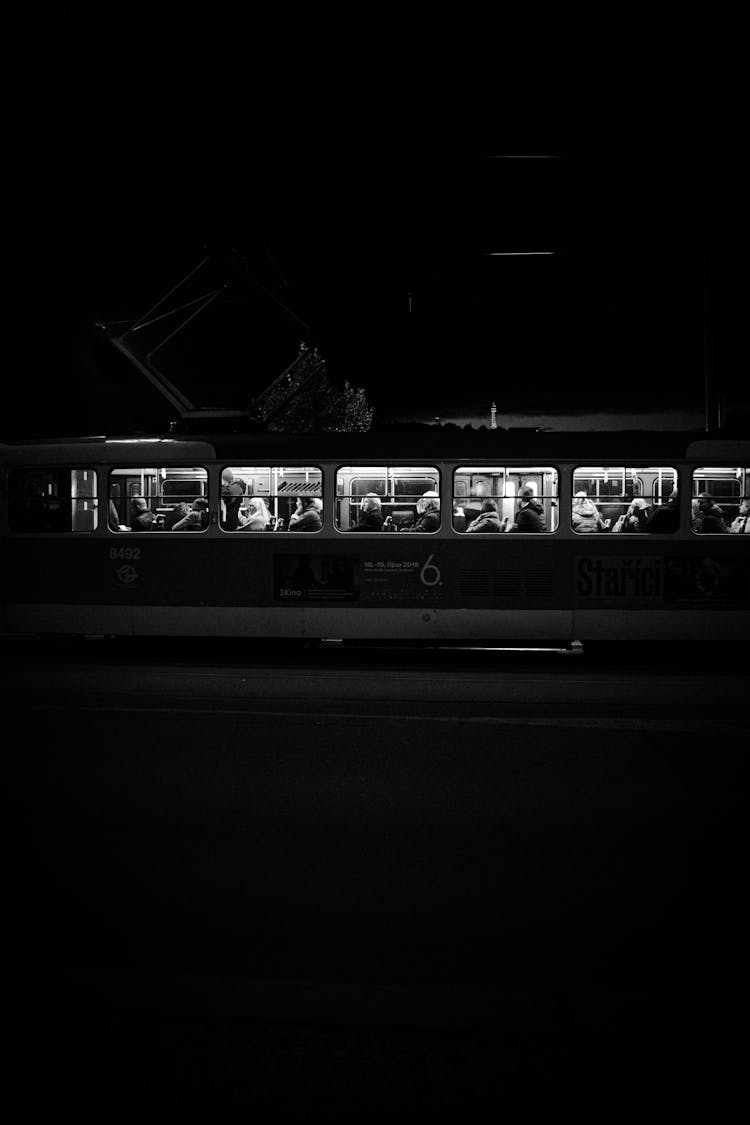 Streetcar With Passengers