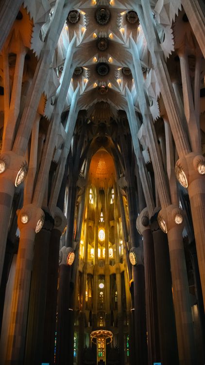 Interior View of Sagrada Familia, Barcelona · Free Stock Photo