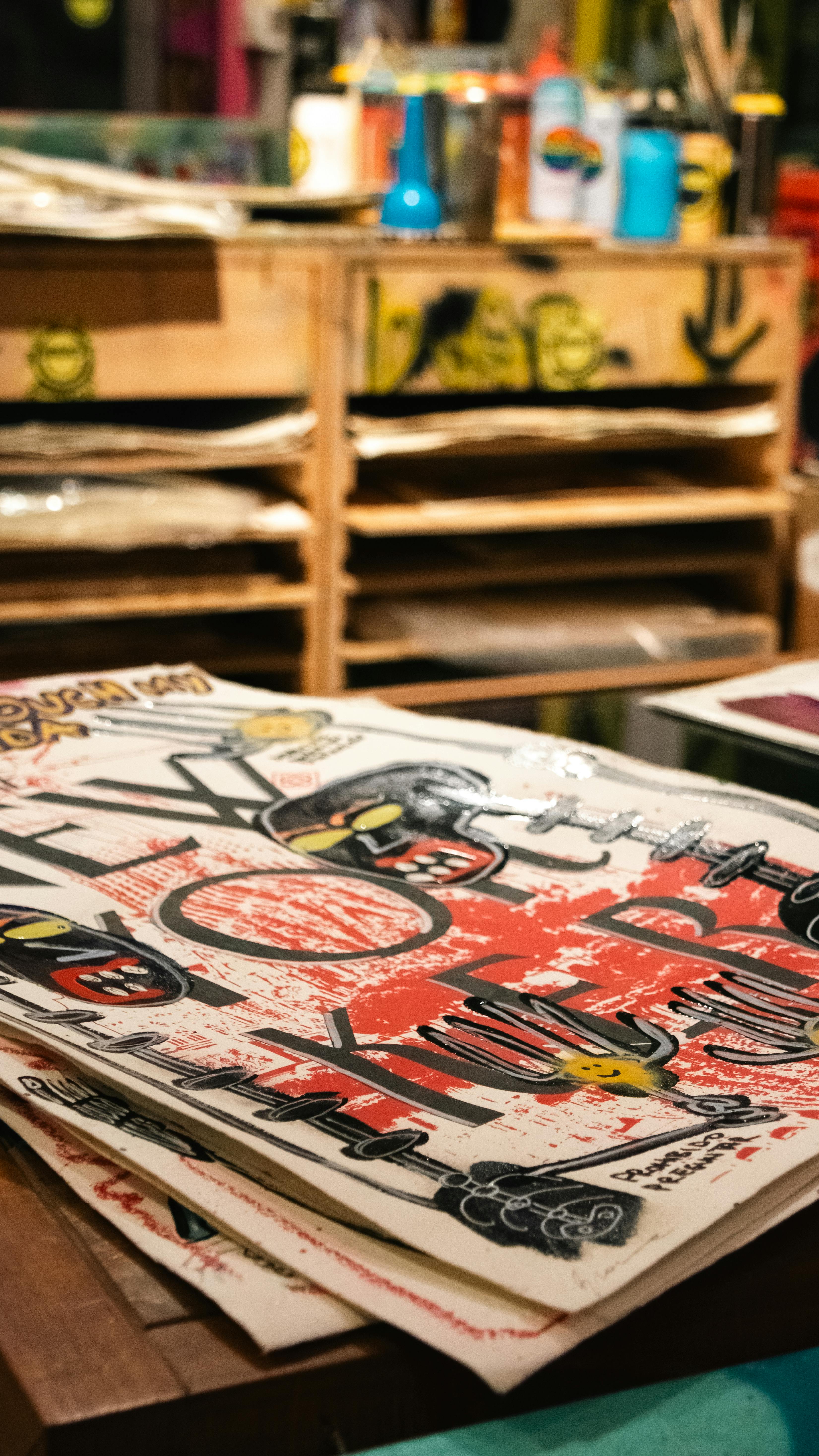 Artistic Handmade Posters on Display in Barcelona · Free Stock Photo