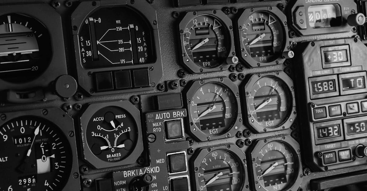Gray Airplane Control Panel