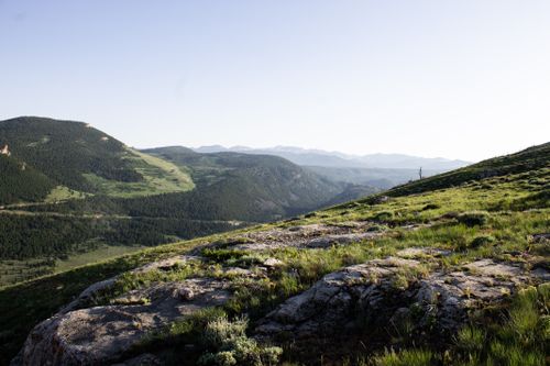 Free Breathtaking landscape of Wyoming mountains at sunrise, highlighting nature's beauty. Stock Photo