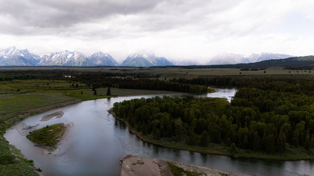 Aerial view of the Snake River