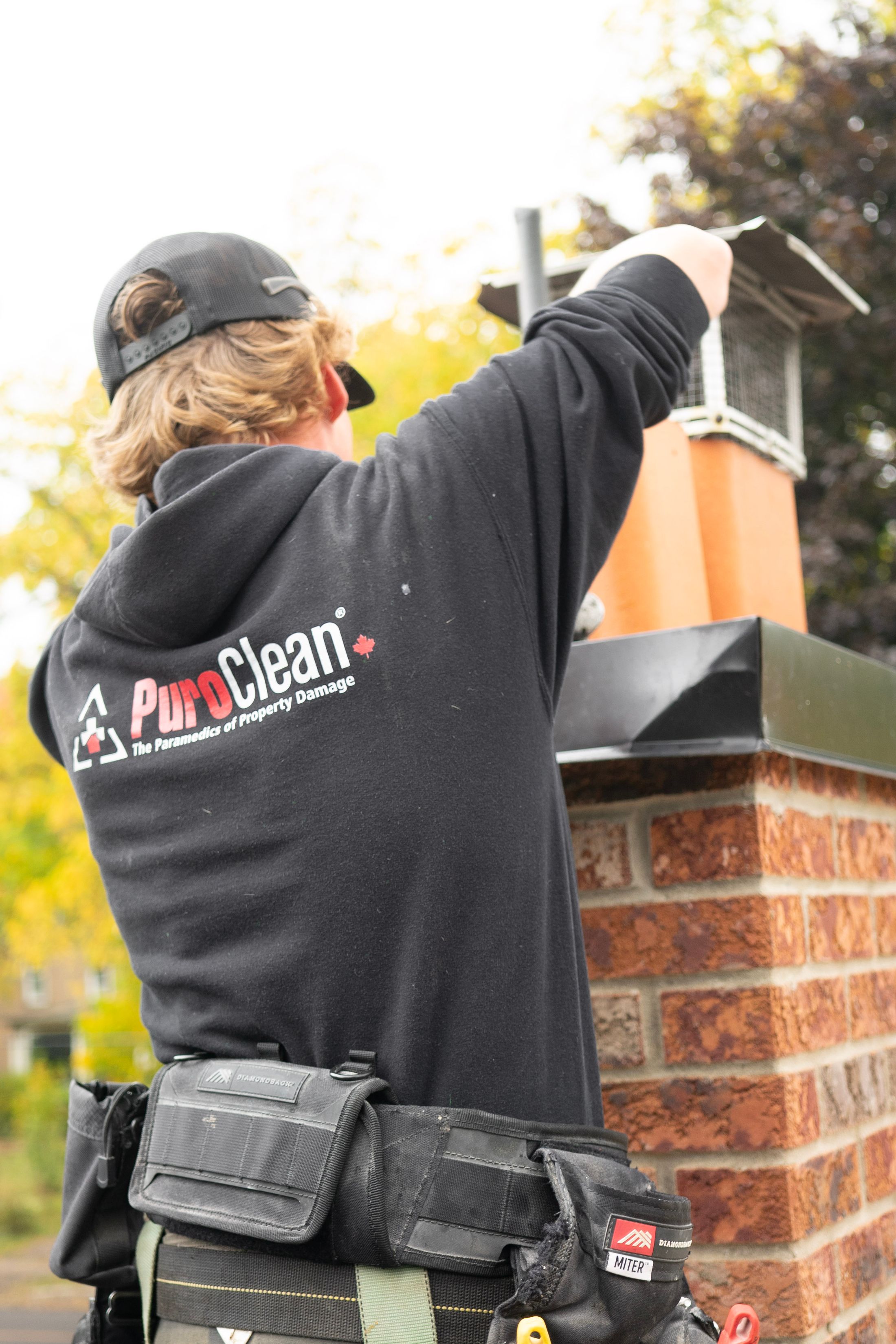Professional chimney cleaning service