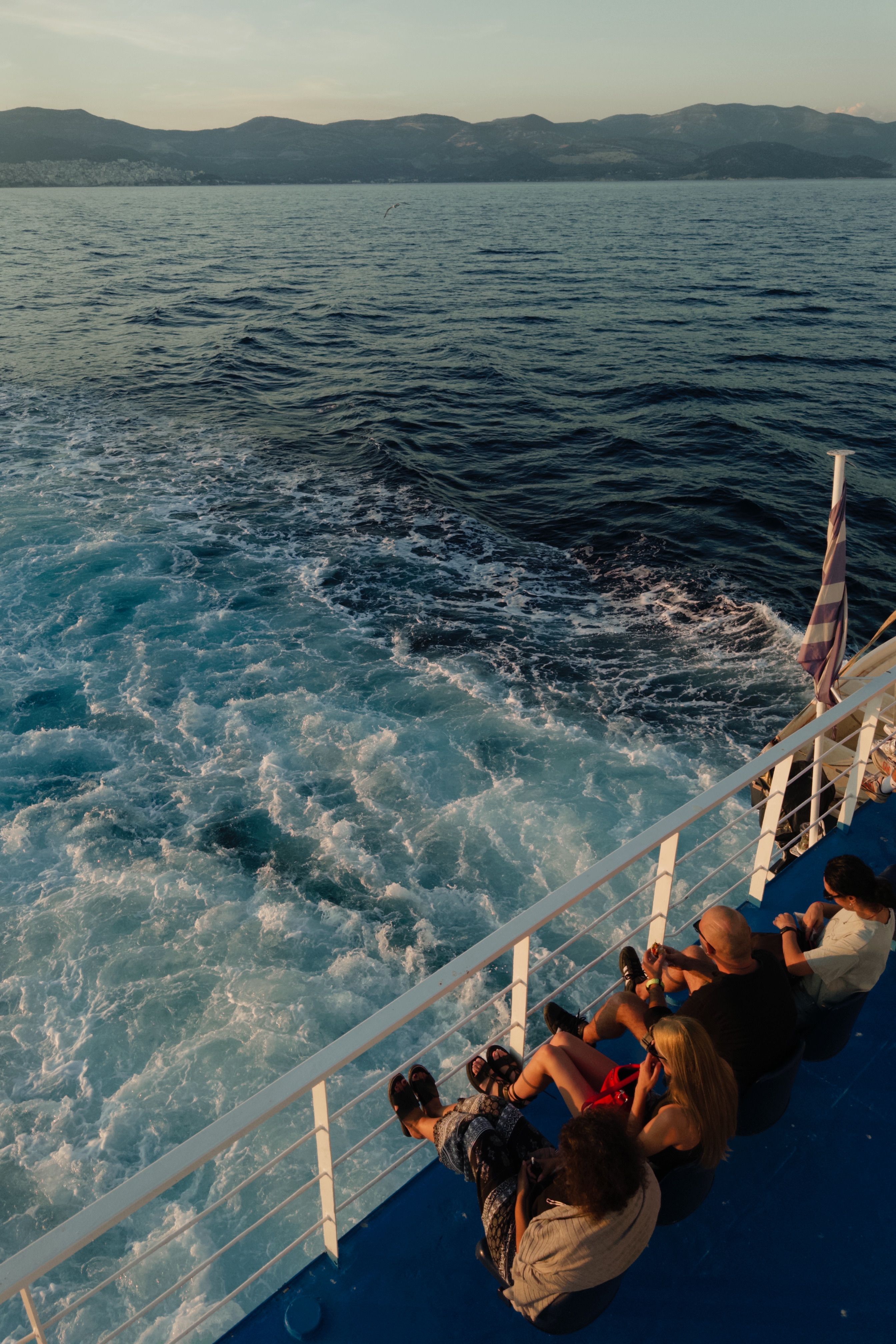 Scenic Ferry Journey in Greece at Sunset · Free Stock Photo