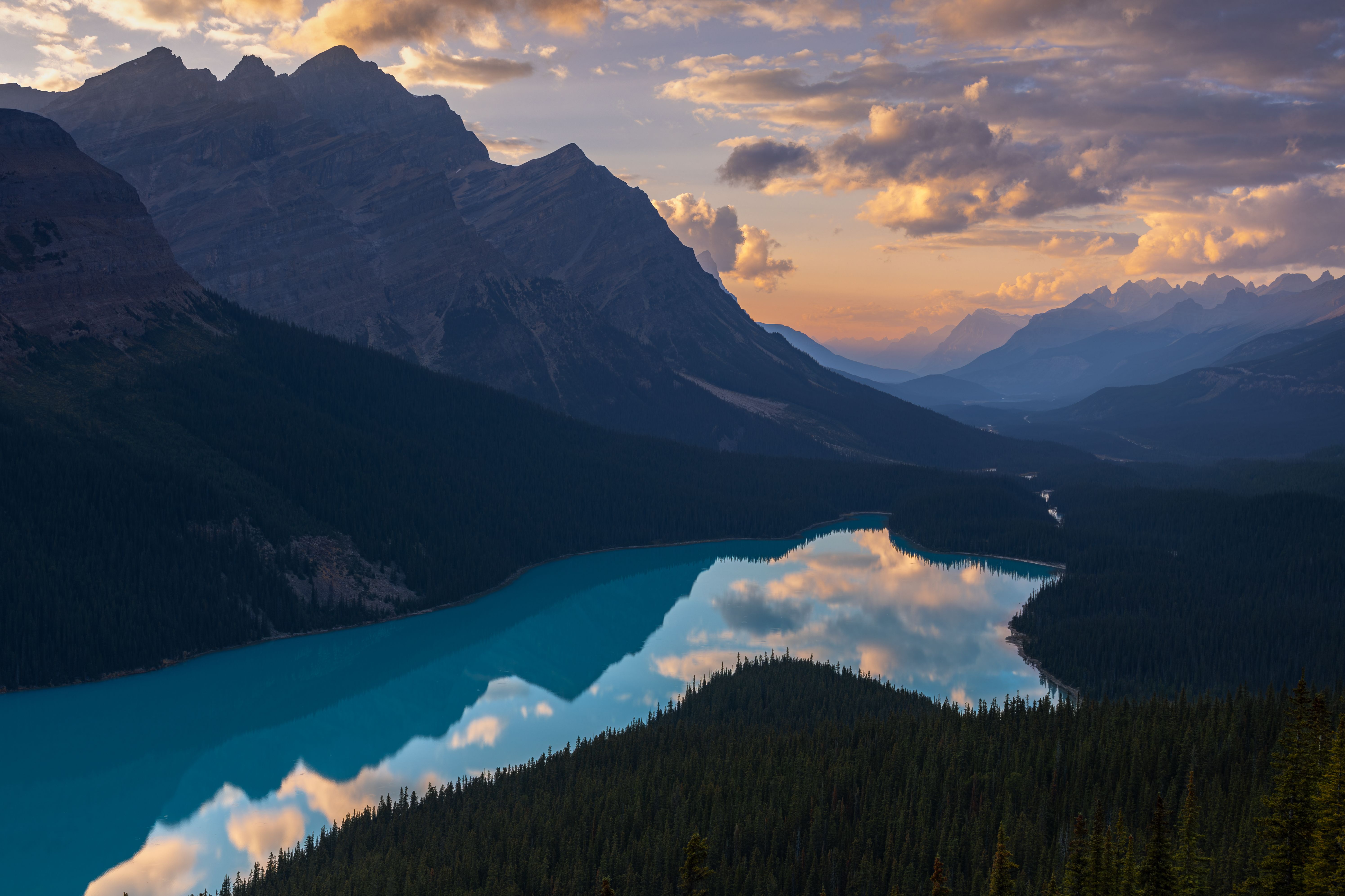 Lac Peyto et Bow Summit