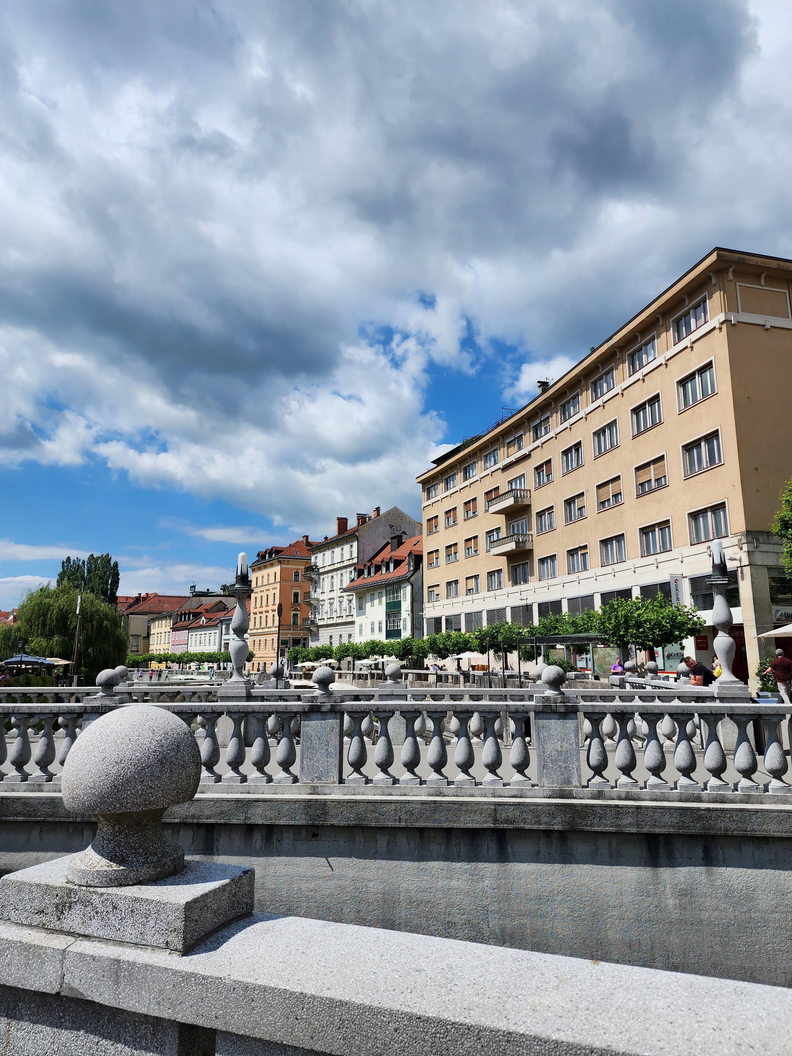 Scenic view of Ljubljana's iconic riverside architecture · Free Stock Photo