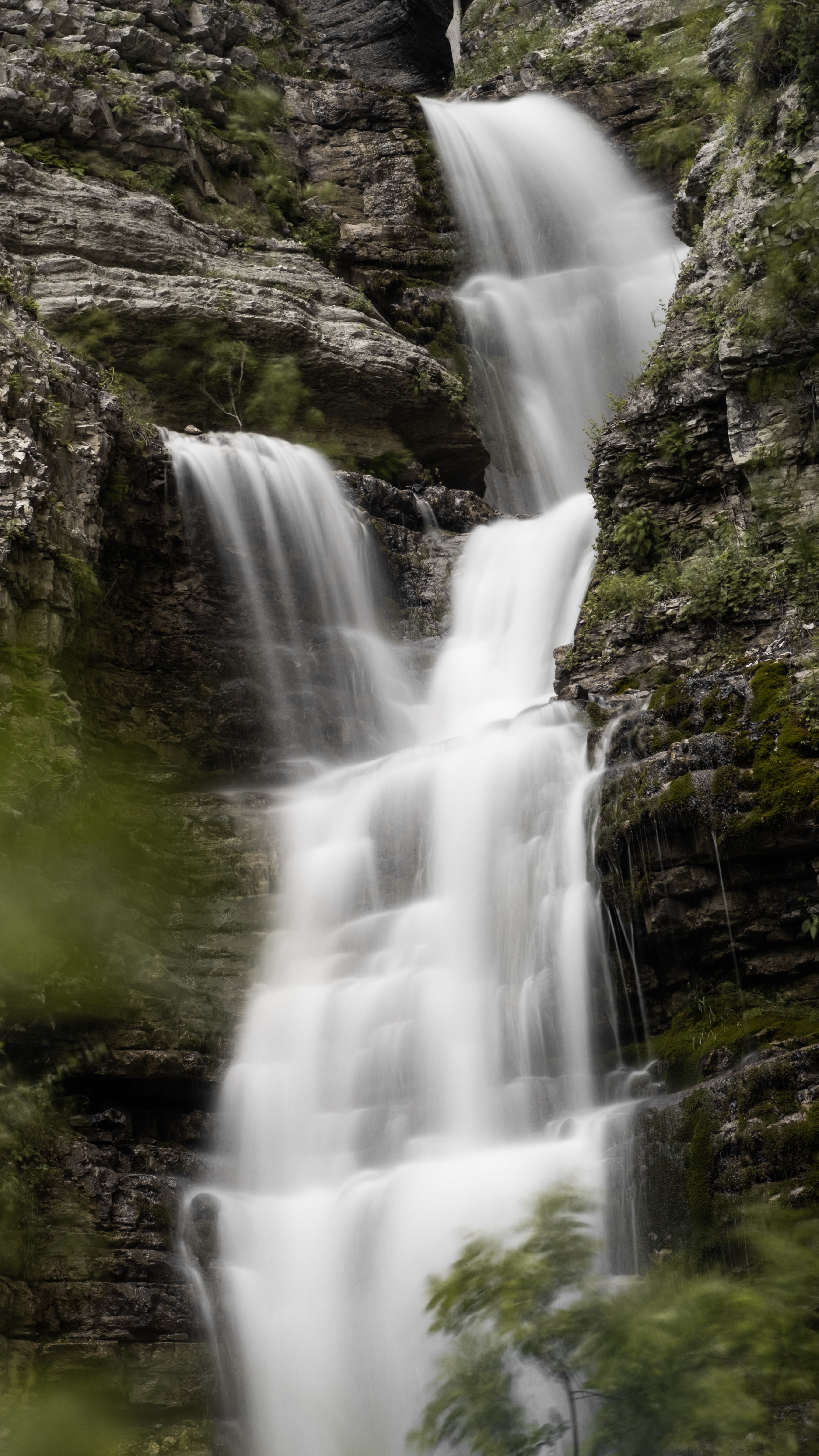 Majestic Waterfall Cascading Over Rocks · Free Stock Photo