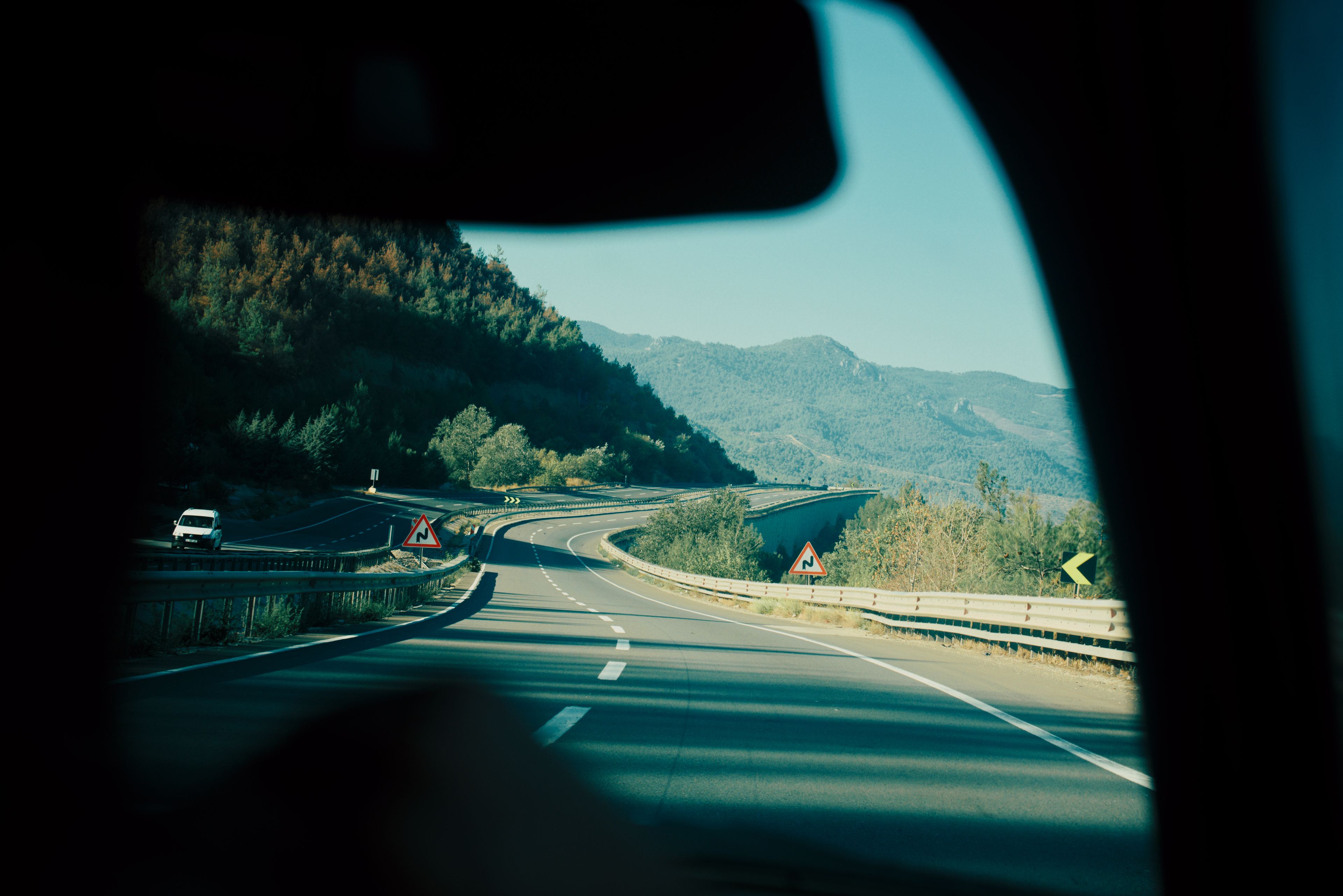 A chauffeur-driven journey at dusk