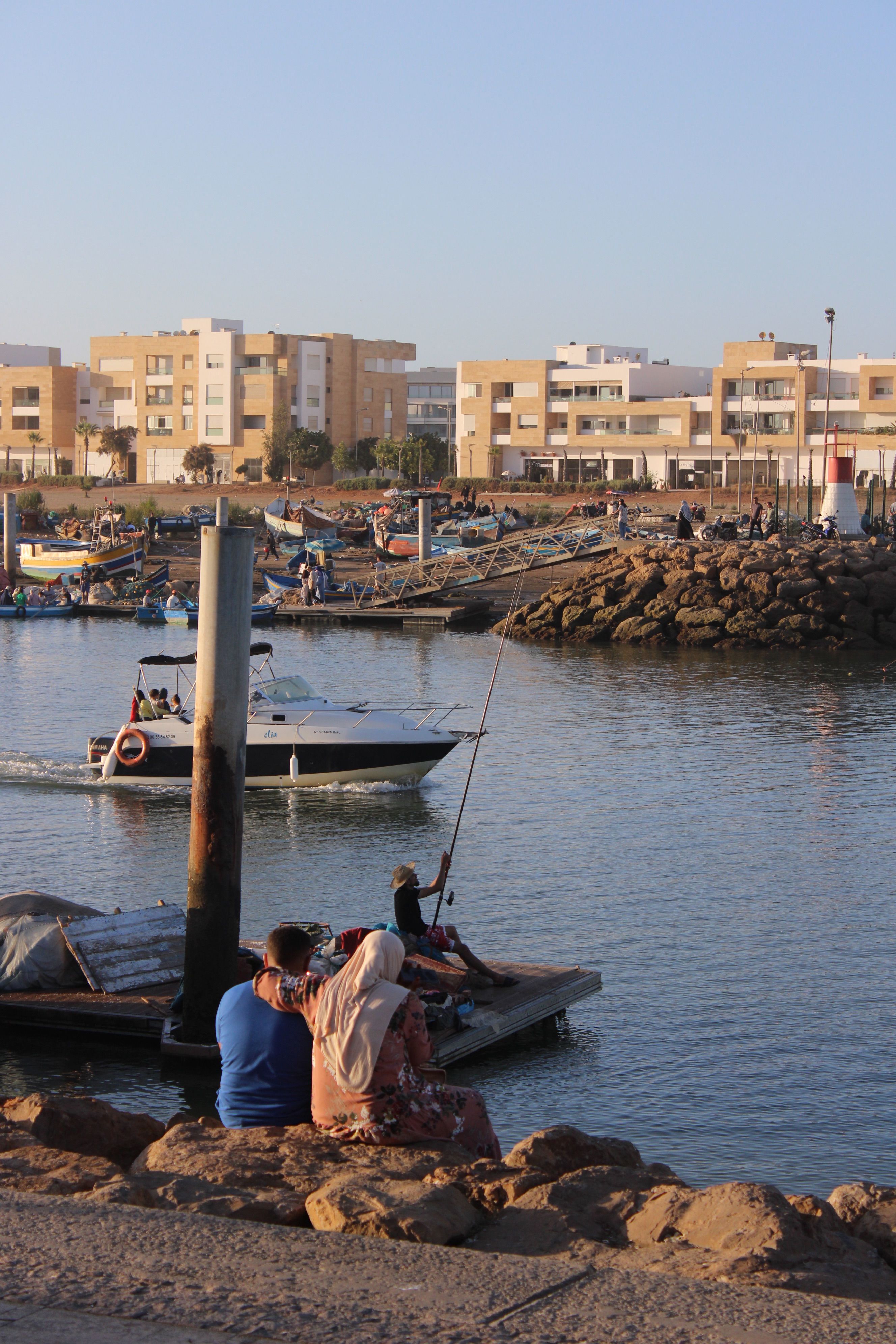 Coastal Fishing Scene in Rabat, Morocco · Free Stock Photo