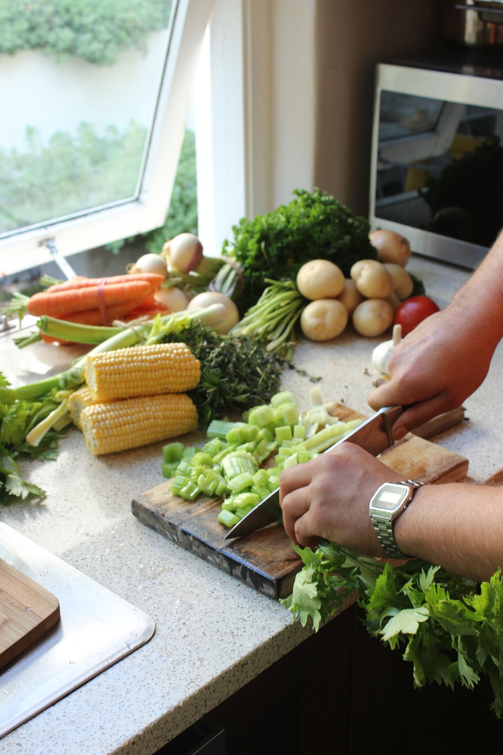 Fresh ingredients in a Cape Town kitchen