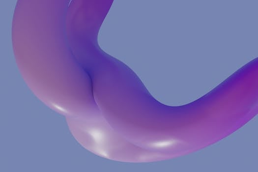 Soft gradient abstract design with flowing geometric shapes in purple and blue tones.