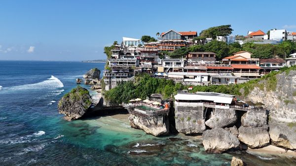 Revenue and pricing strategy, cliffside cafe coastline, Bali