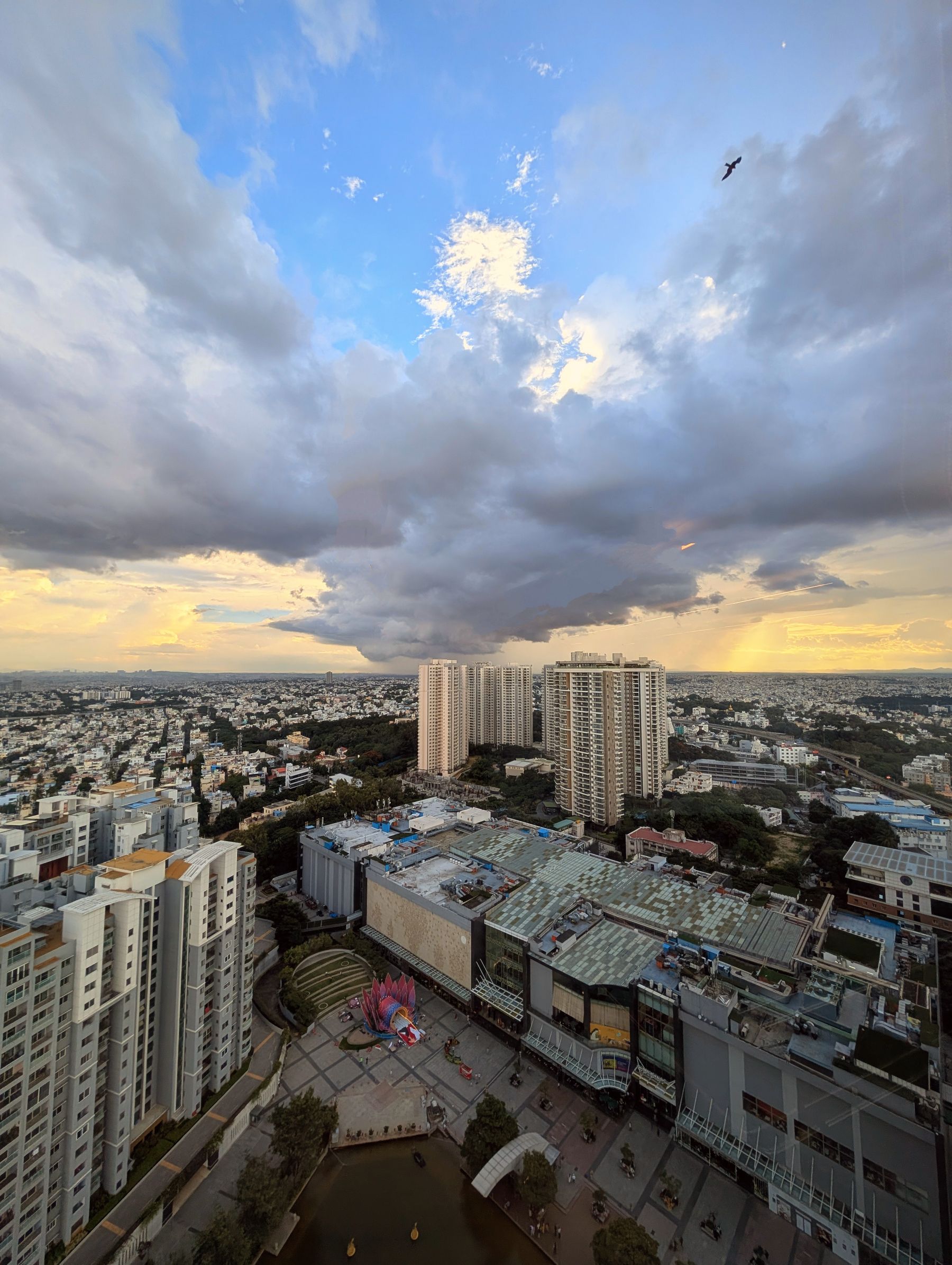 Dramatic clouds over Bengaluru's high-rises
