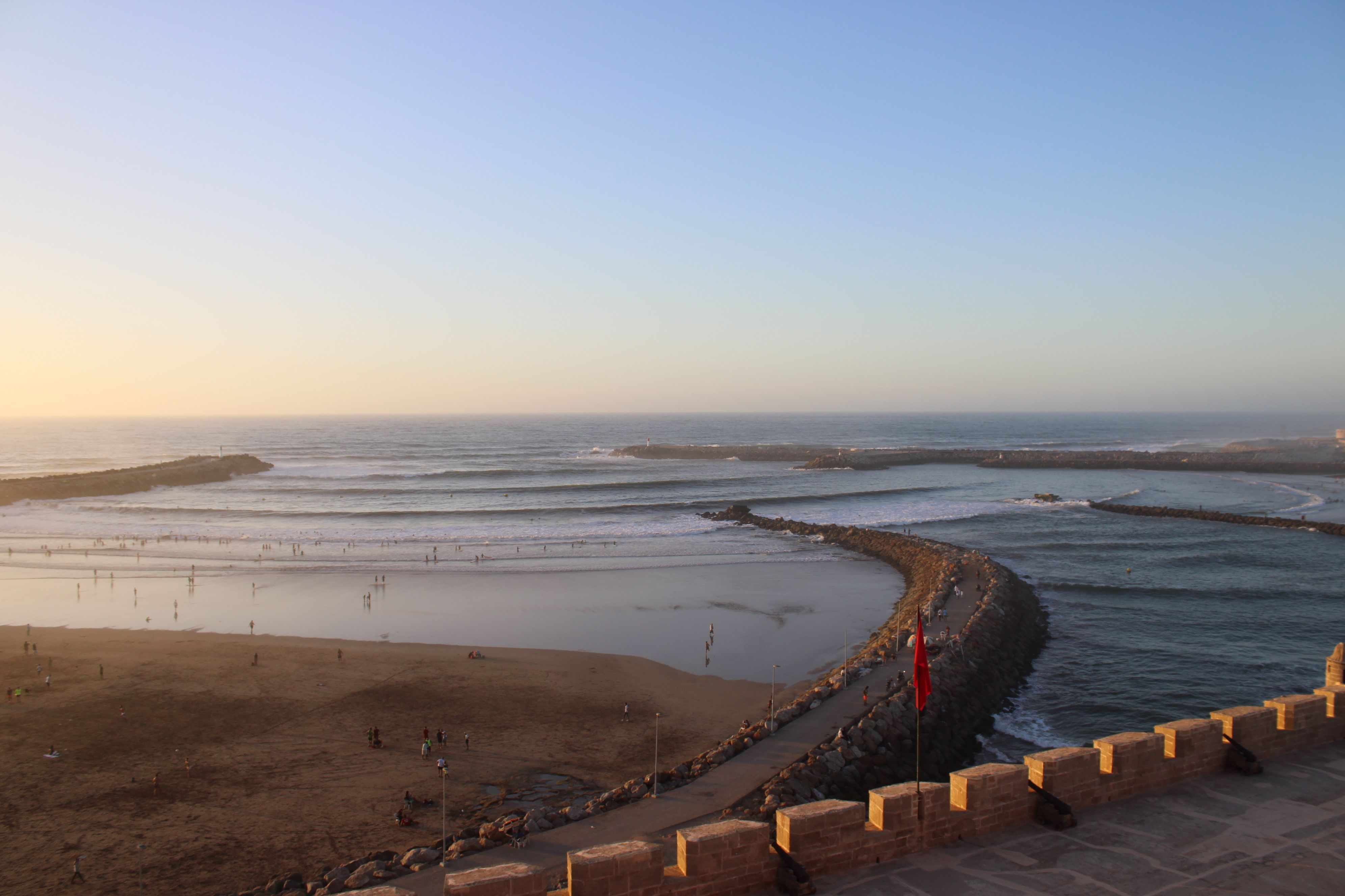 Aerial View of Rabat Beach at Sunset · Free Stock Photo